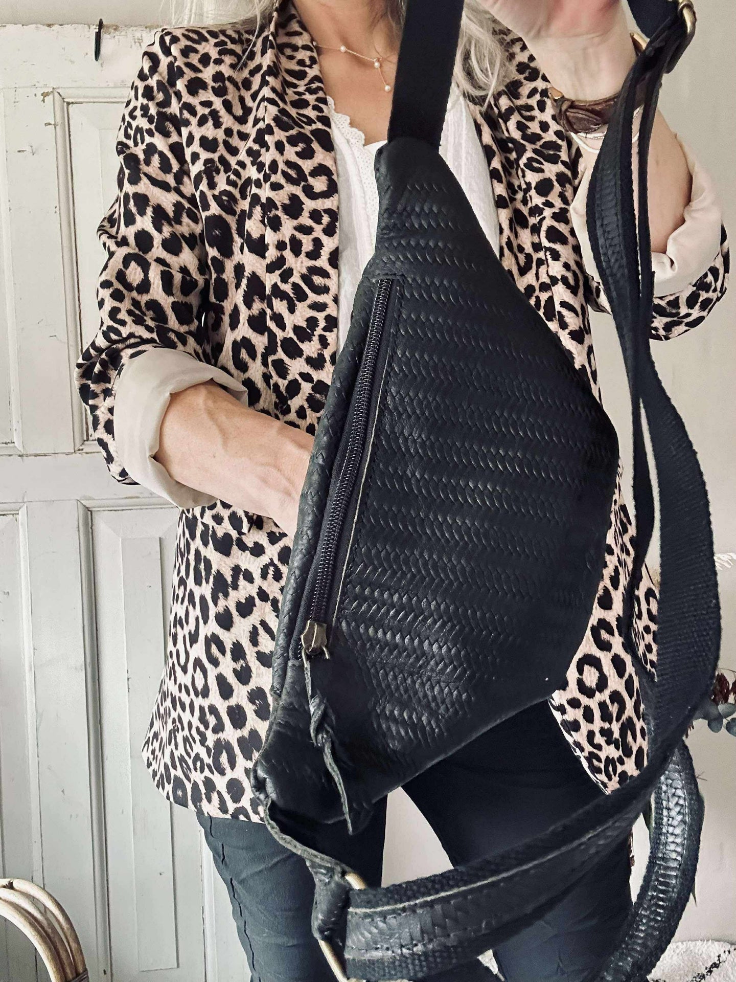 Bumbag Tasha - Svart flette