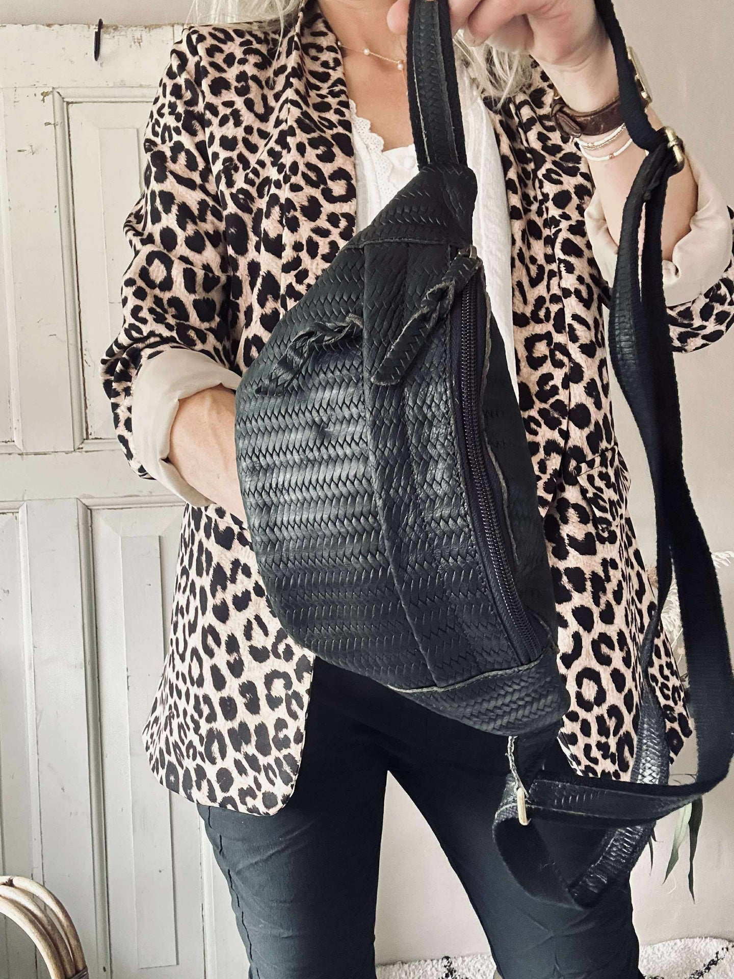 Bumbag Tasha - Svart flette