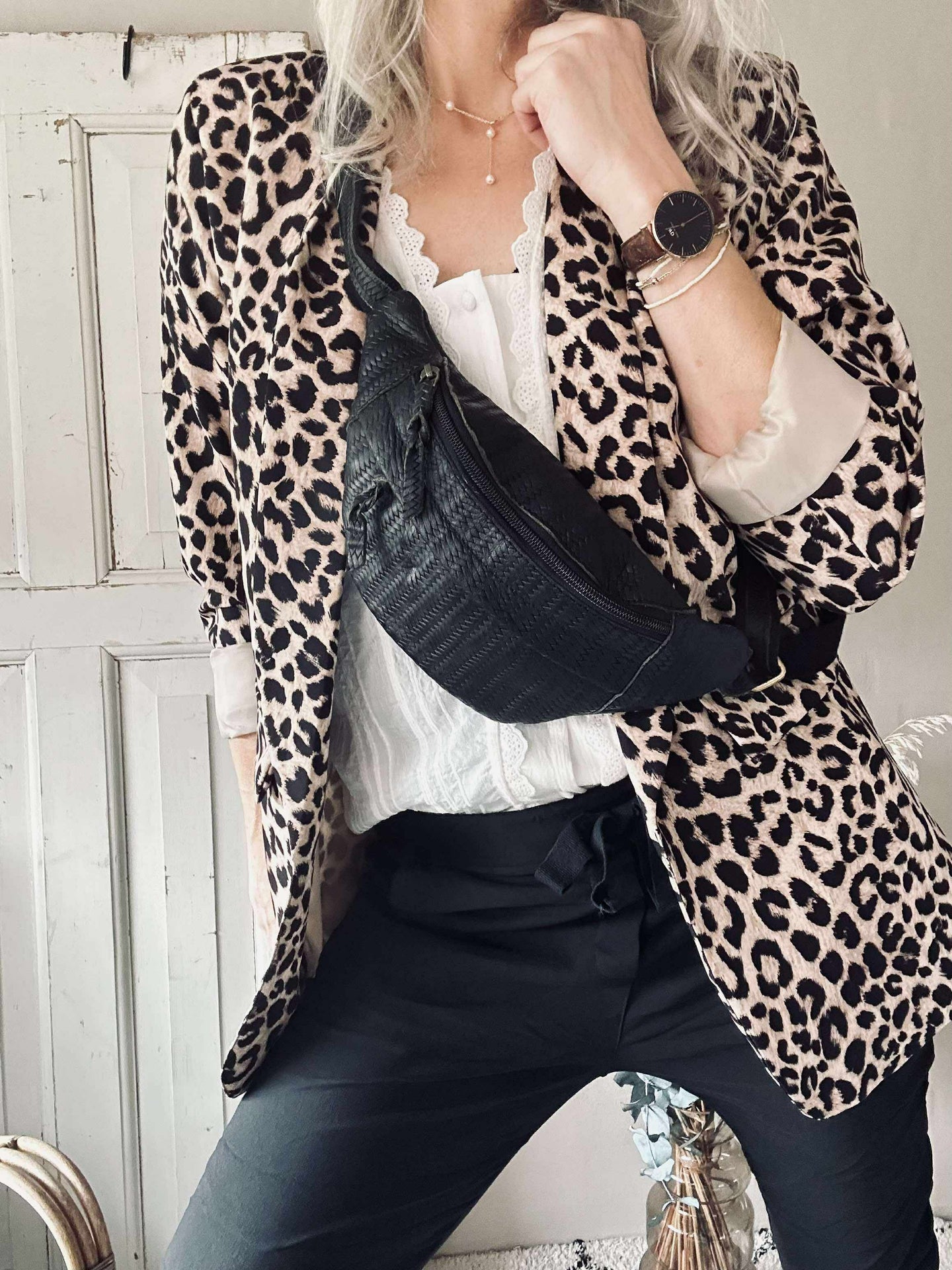 Bumbag Tasha - Svart flette