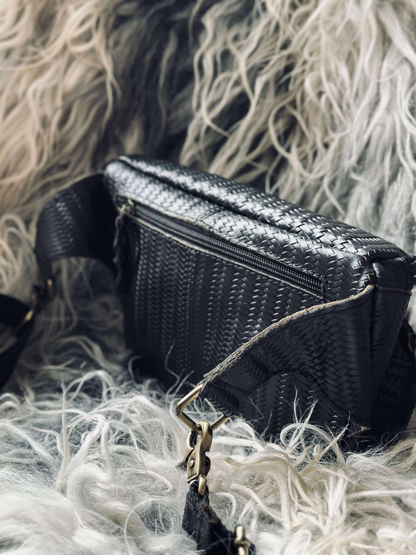 Bumbag Kaya - Svart flette