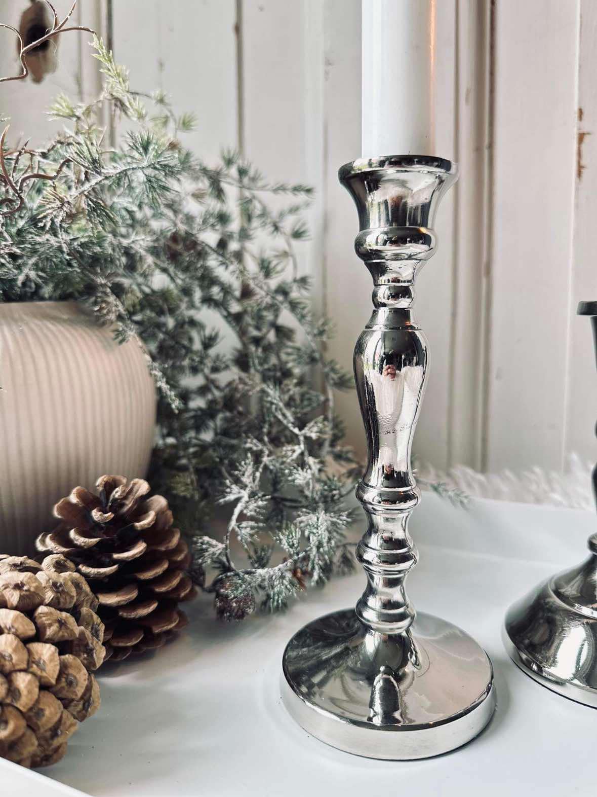 Lysestake Silver 11 cm