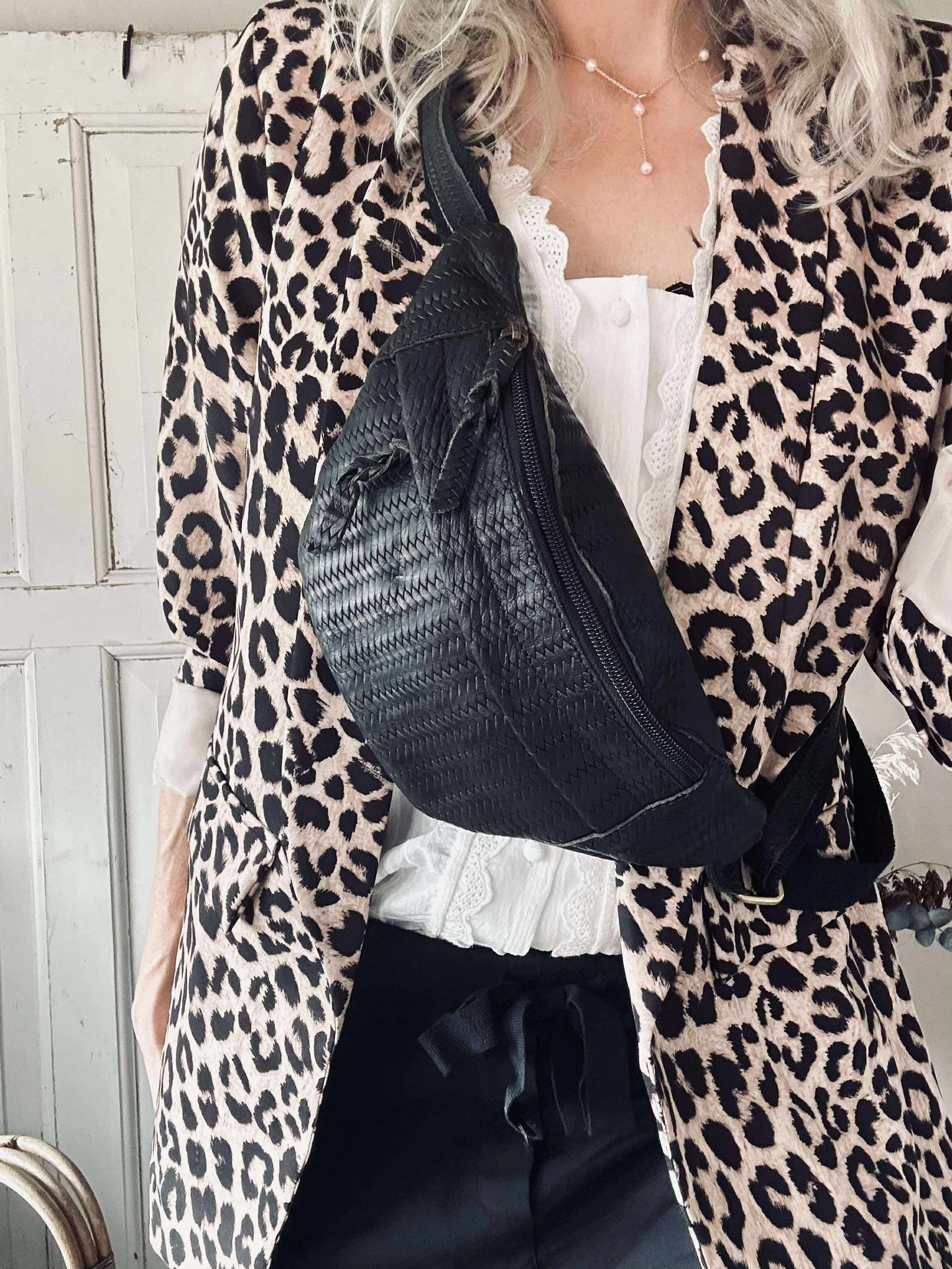 Bumbag Tasha - Svart flette