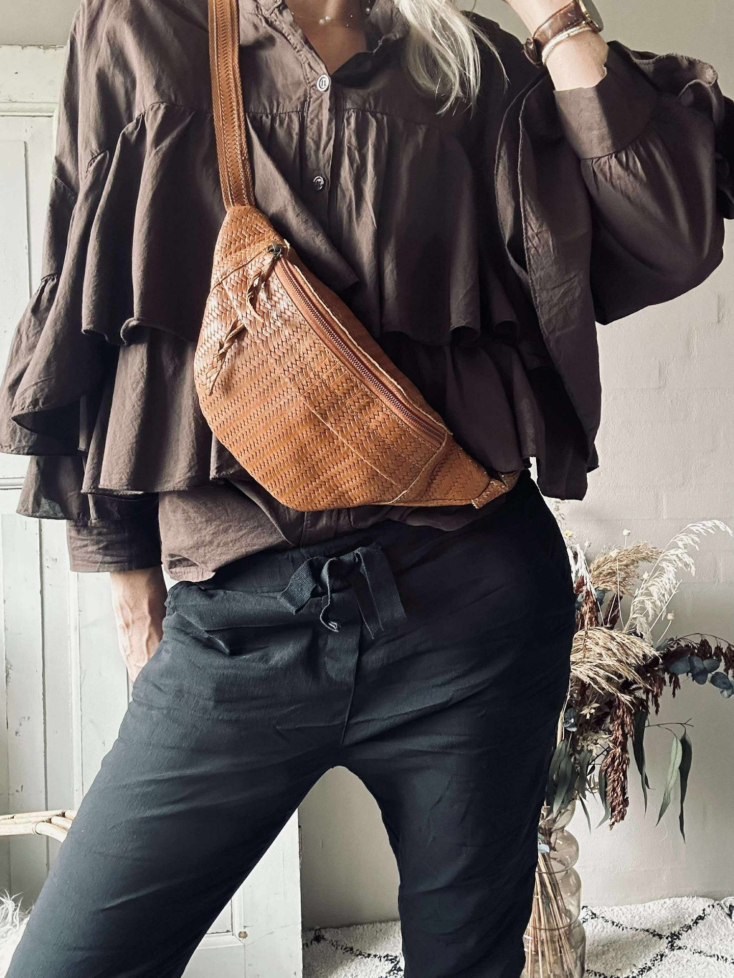 Bumbag Tasha - Cognac-flett