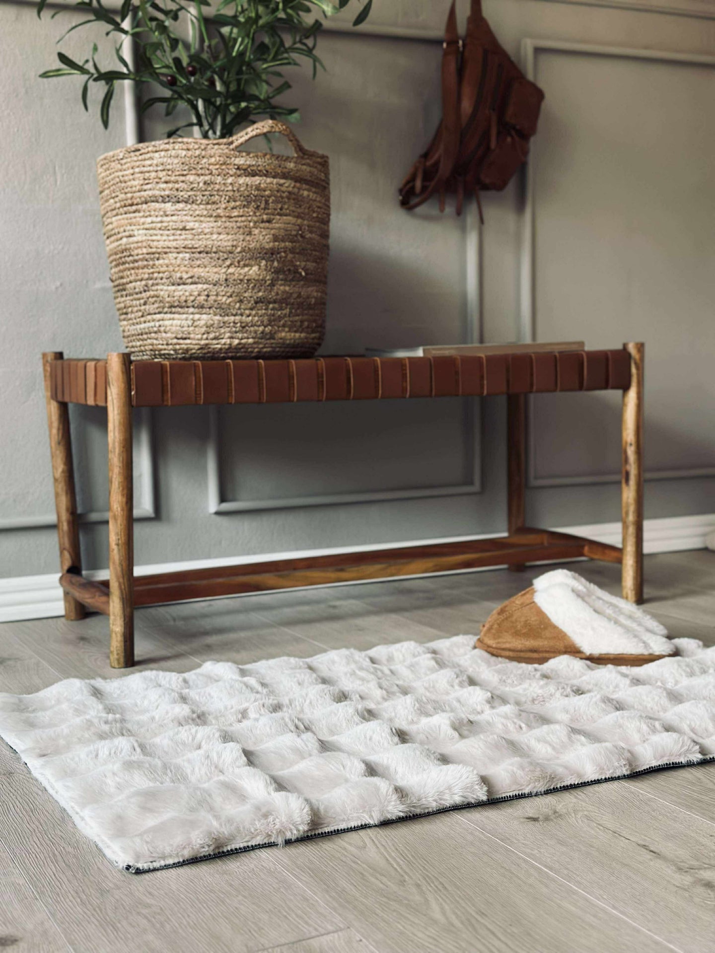 Gulvteppe Plys - 60x90 Beige