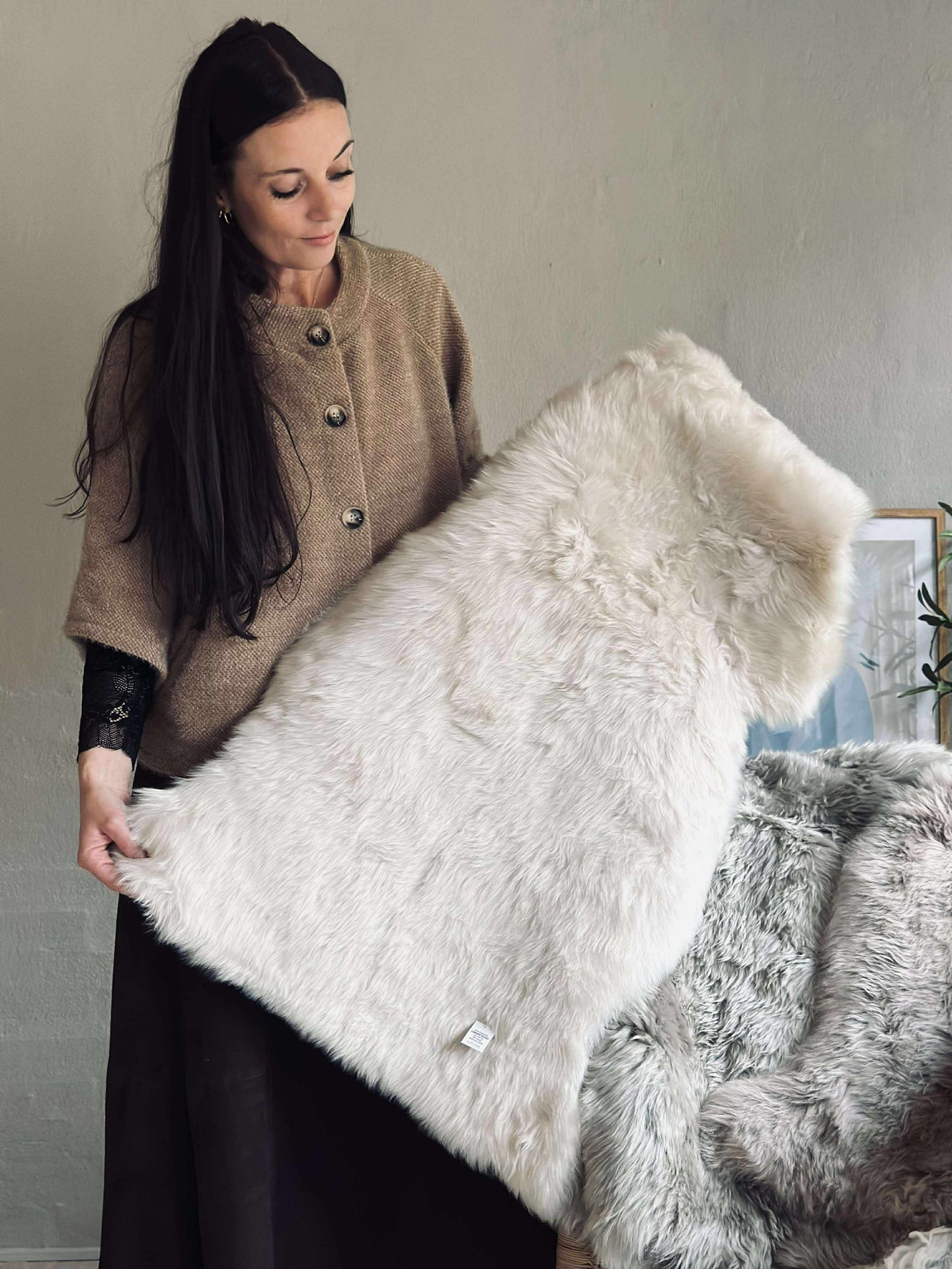 Lammeskinn Beige MIKS
