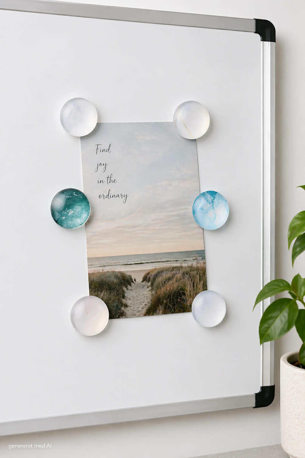 Magneter til whiteboards i glass - 6 stk