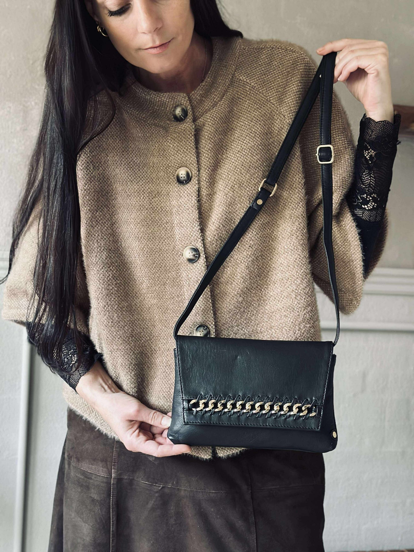 Clutch med gullkjede - Small