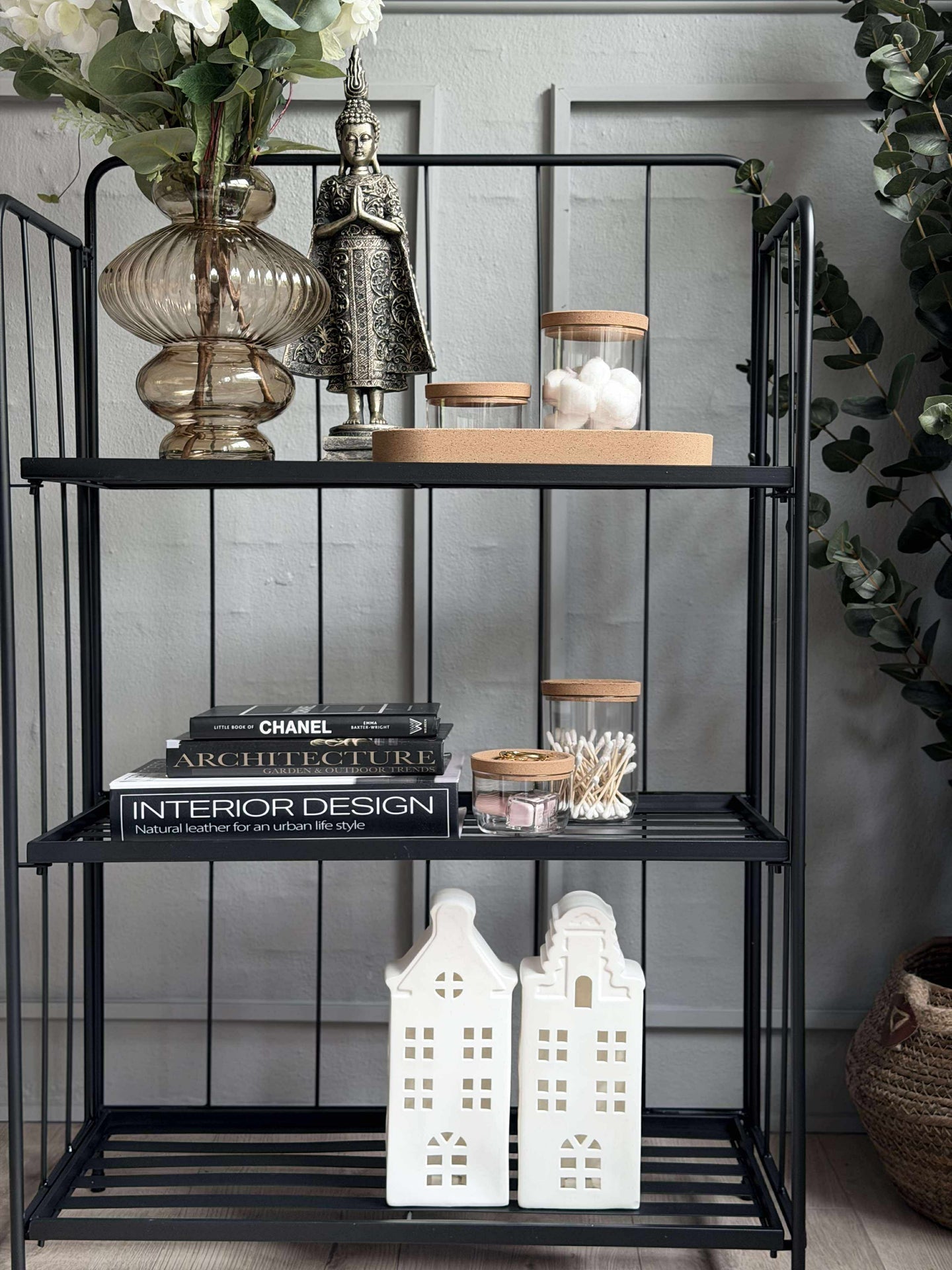 Organisator med lokk i kork - 5 deler