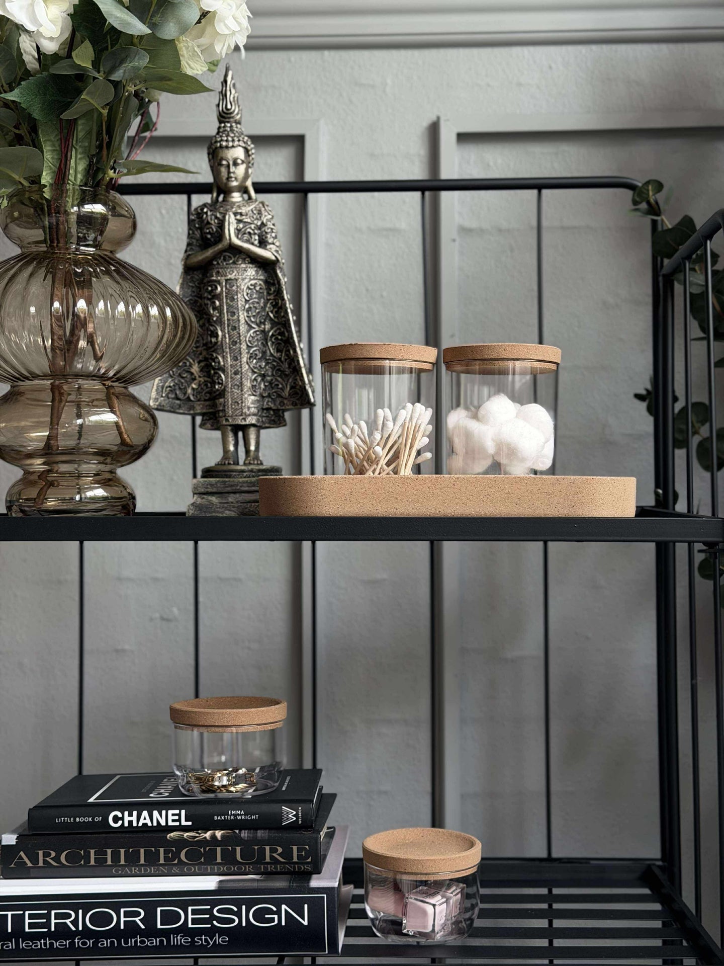 Organisator med lokk i kork - 5 deler