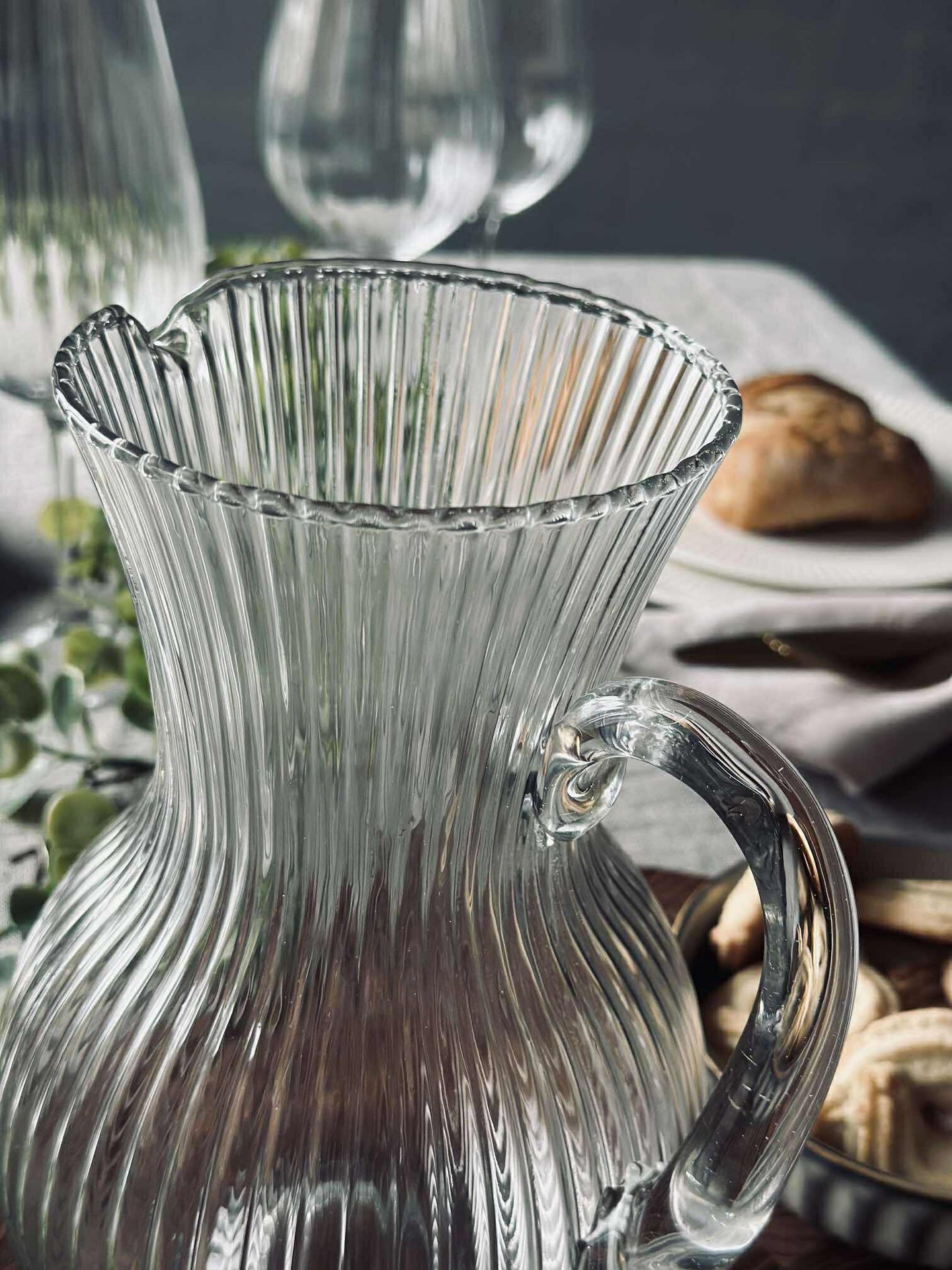 Kanne i klart glass