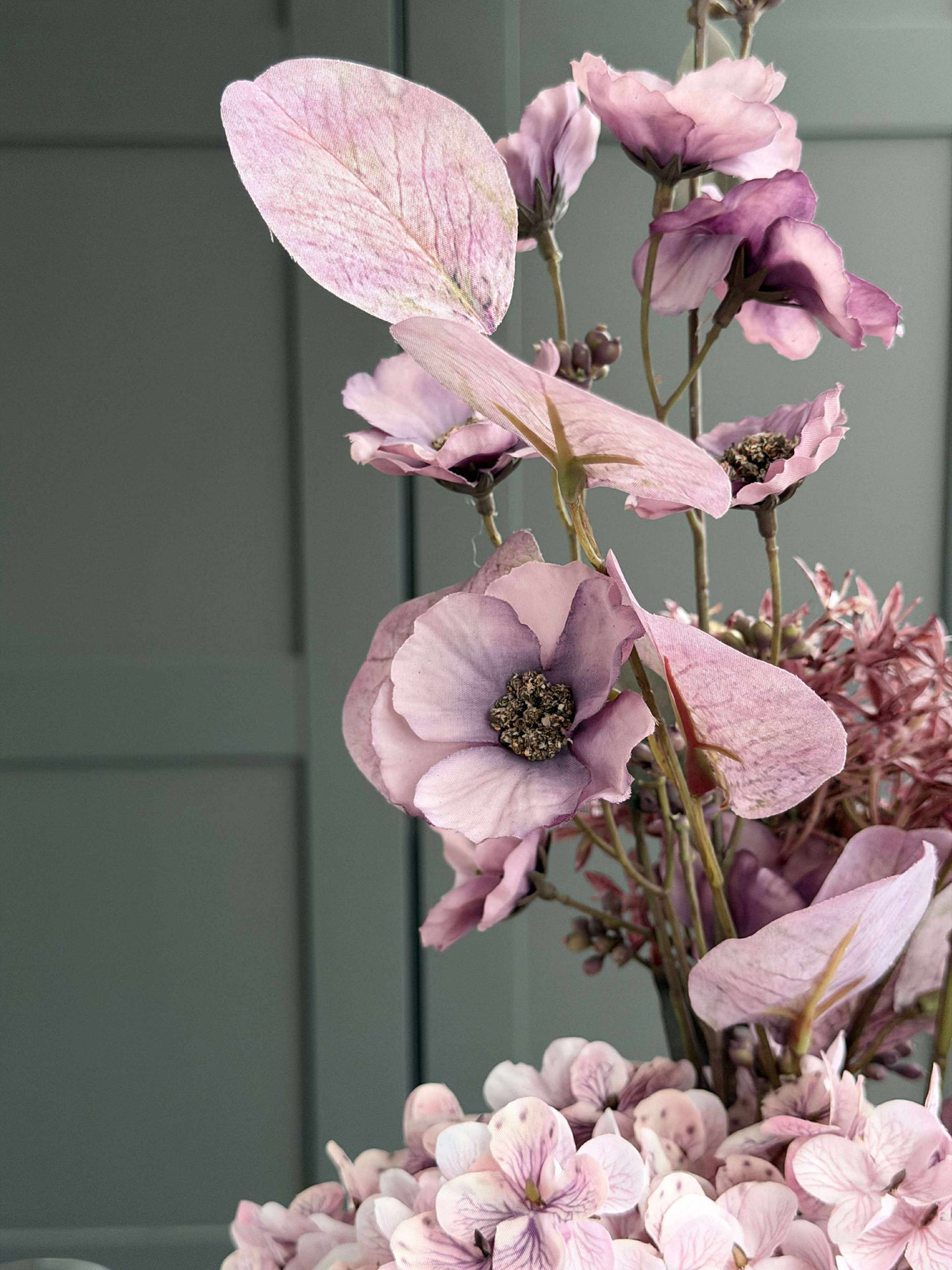 Bukett med hortensia - Syrin / rosa