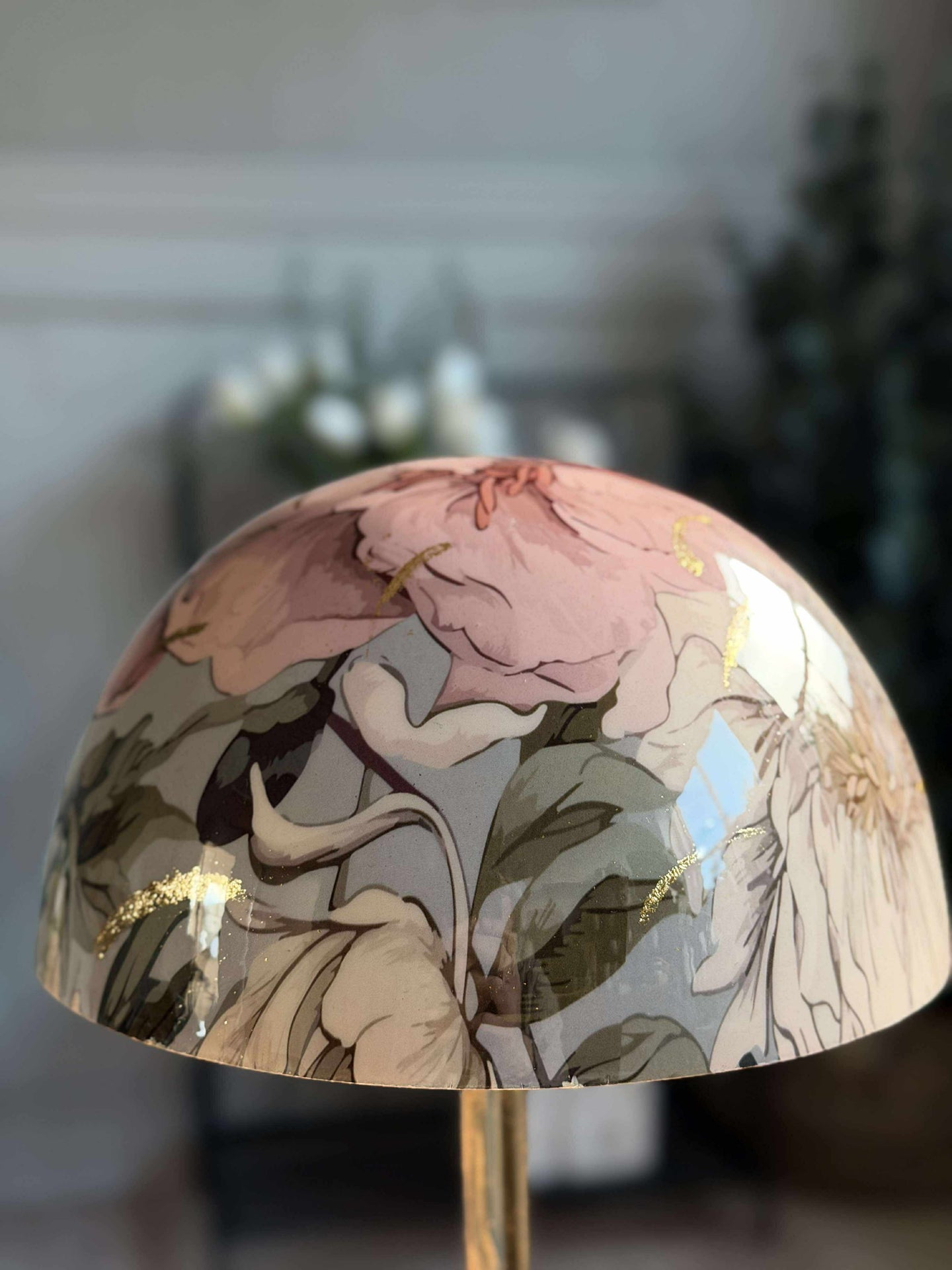 Bordlampe flower / gold