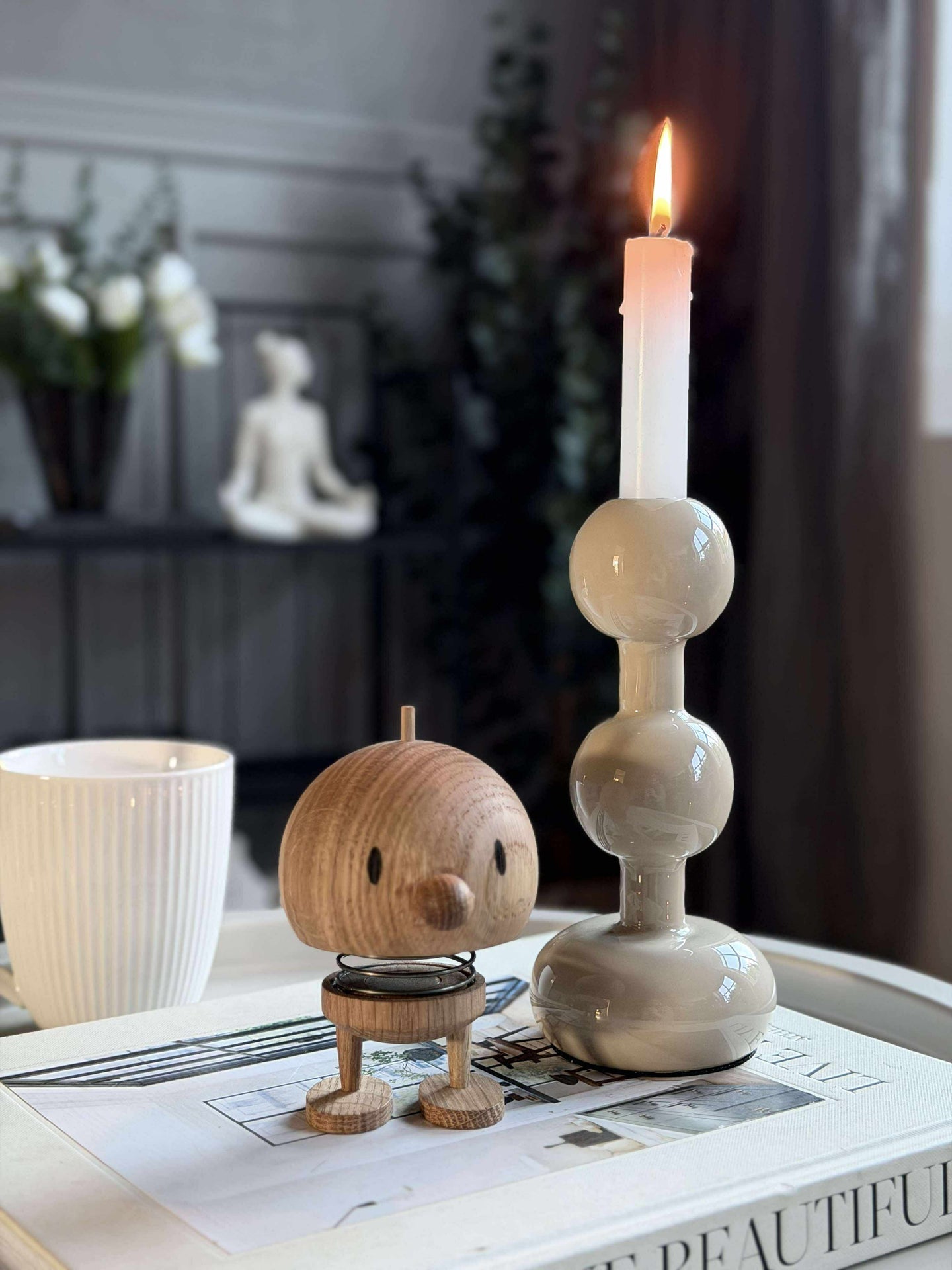 Lysestake Beige