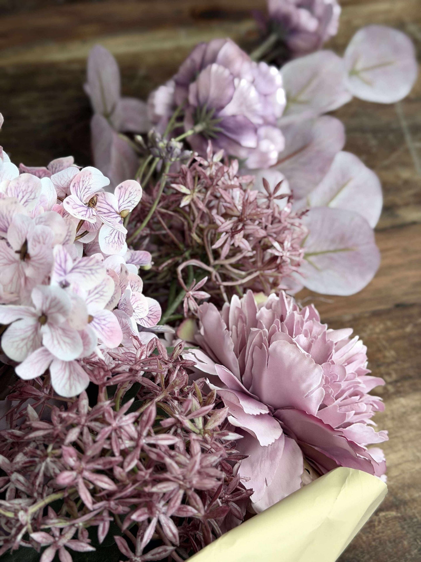Bukett med hortensia - Syrin / rosa