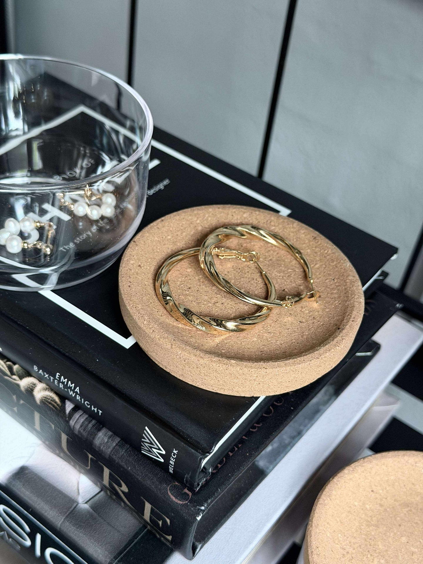 Organisator med lokk i kork - 5 deler