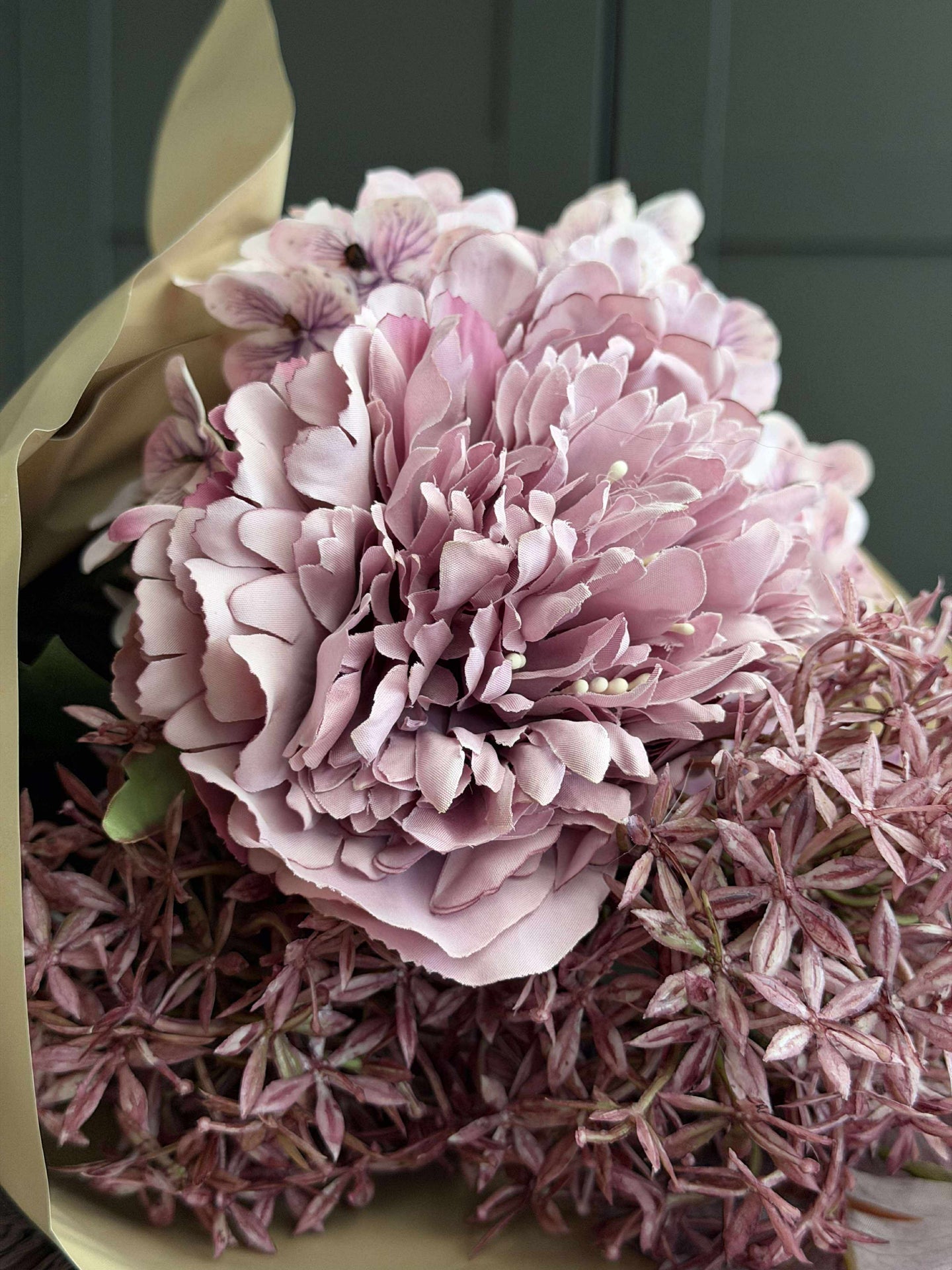 Bukett med hortensia - Syrin / rosa