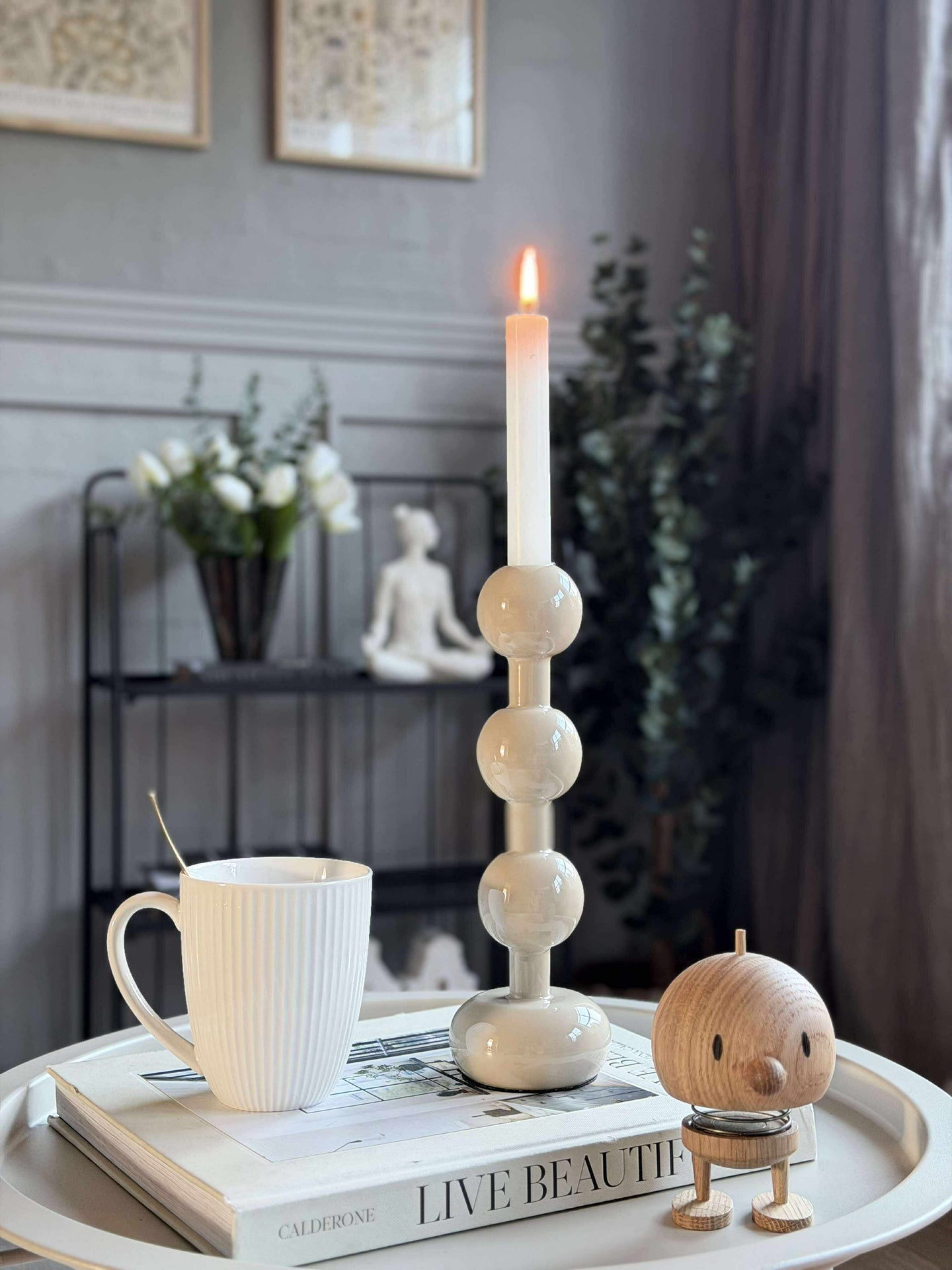 Lysestake Beige