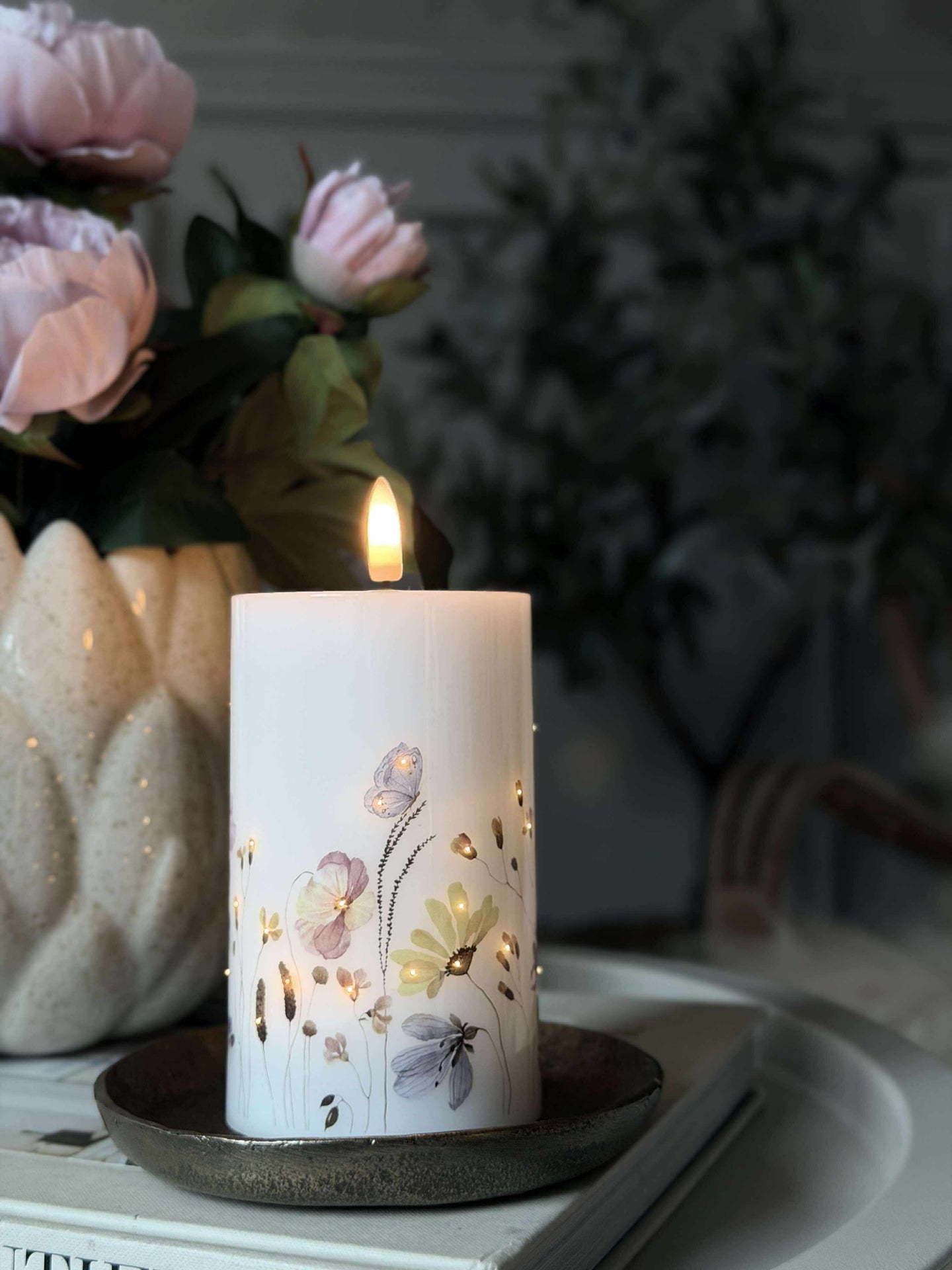 LED Blokklys Flower TWINKLE - 12,5cm