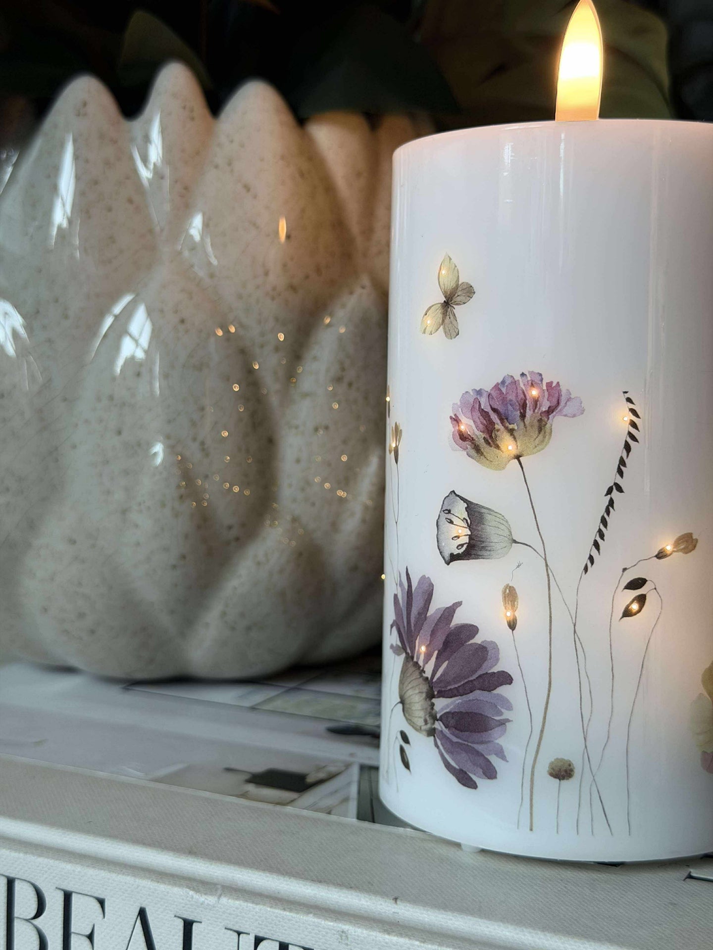 LED Blokklys Flower TWINKLE - 12,5cm