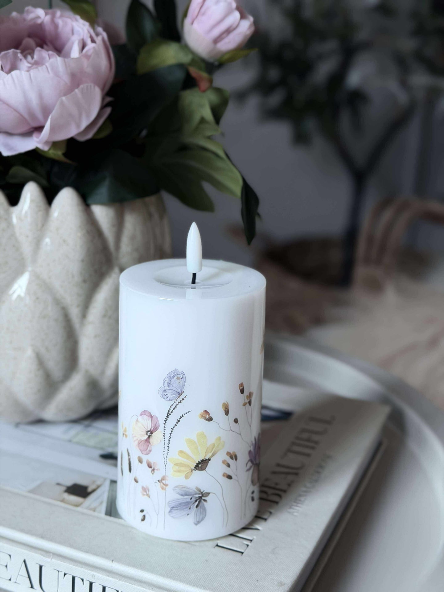 LED Blokklys Flower TWINKLE - 12,5cm