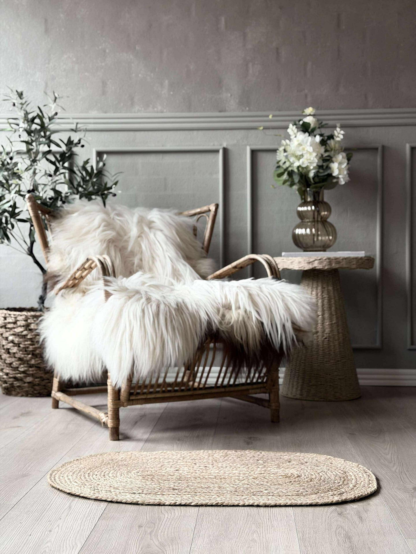 Dørmatte Jute Oval