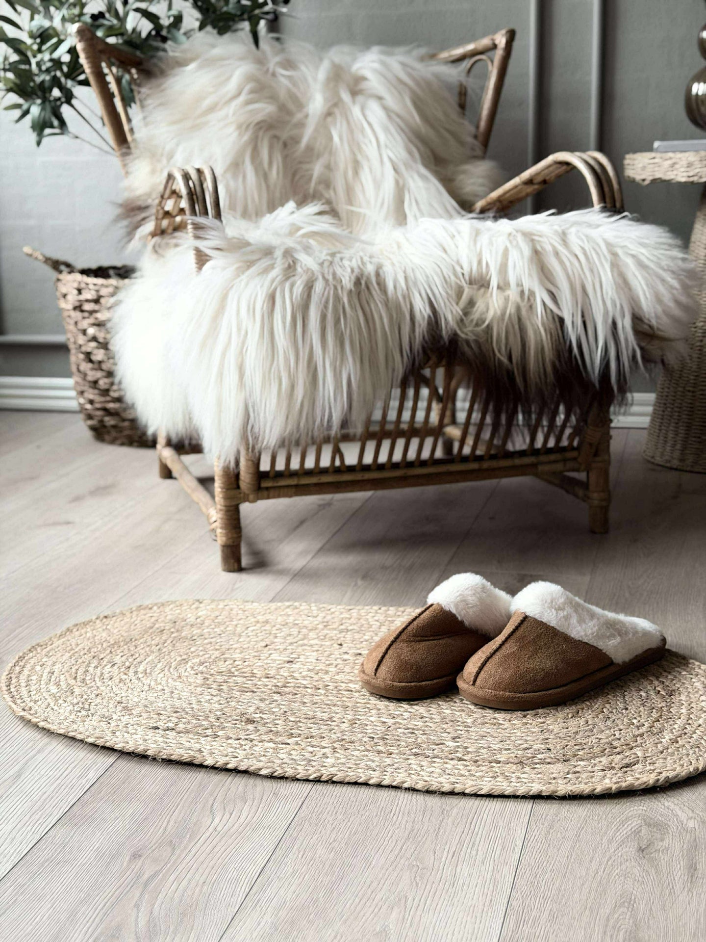 Dørmatte Jute Oval