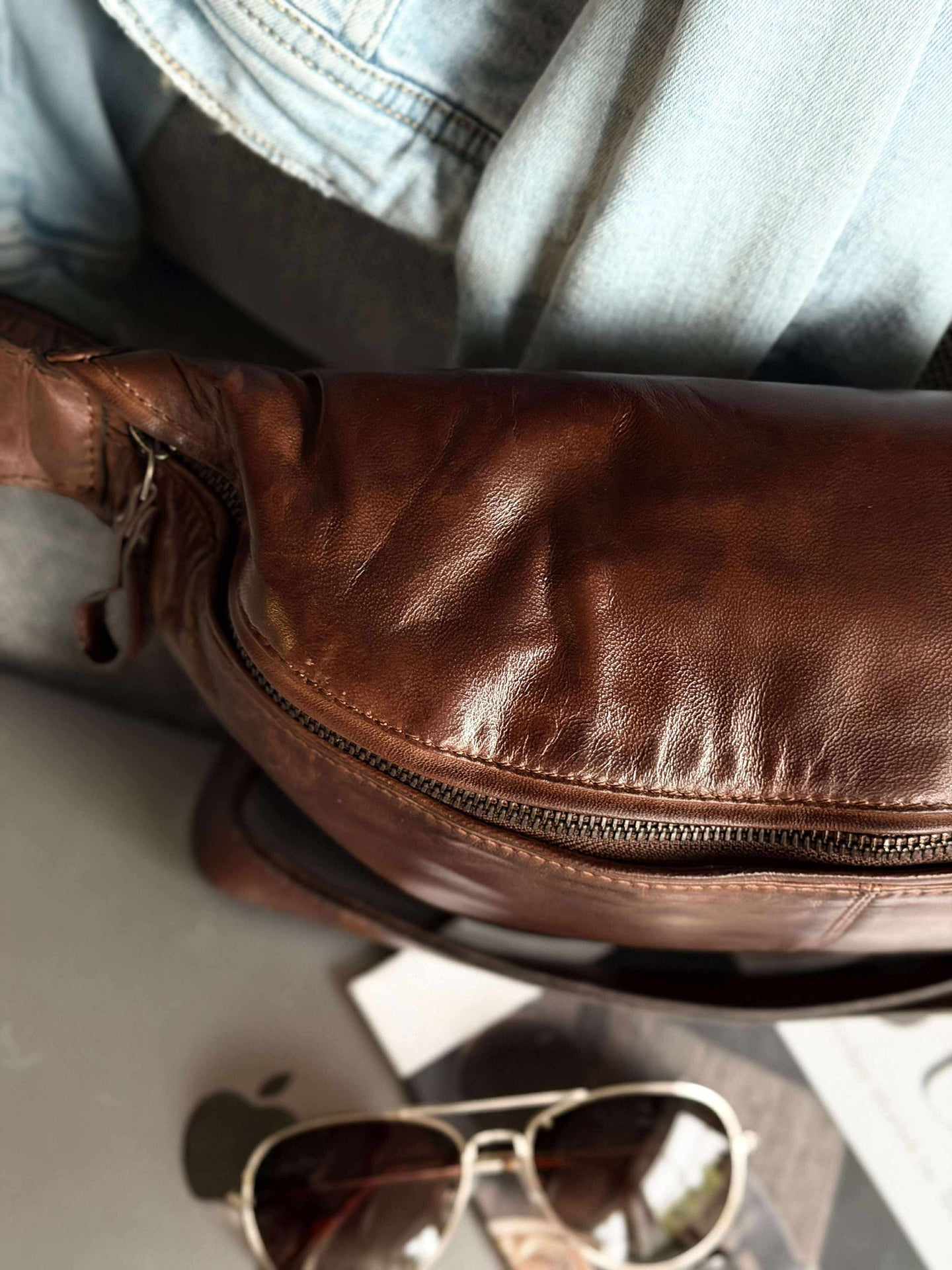 Midjeveske Olivia Mørk Cognac