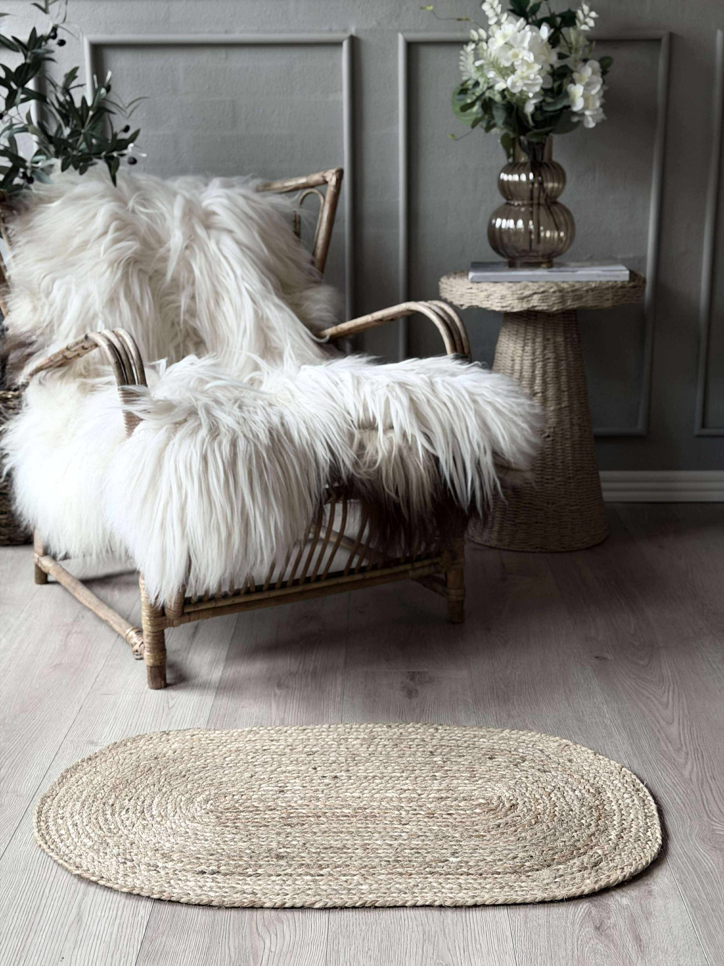 Dørmatte Jute Oval