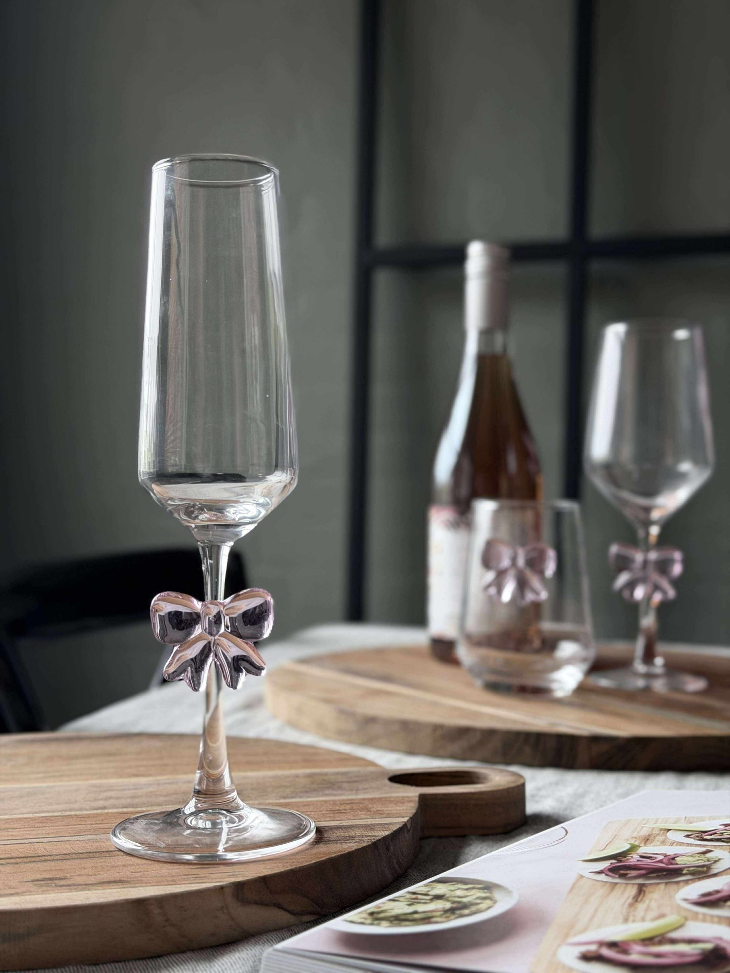 Glass med sløyfe