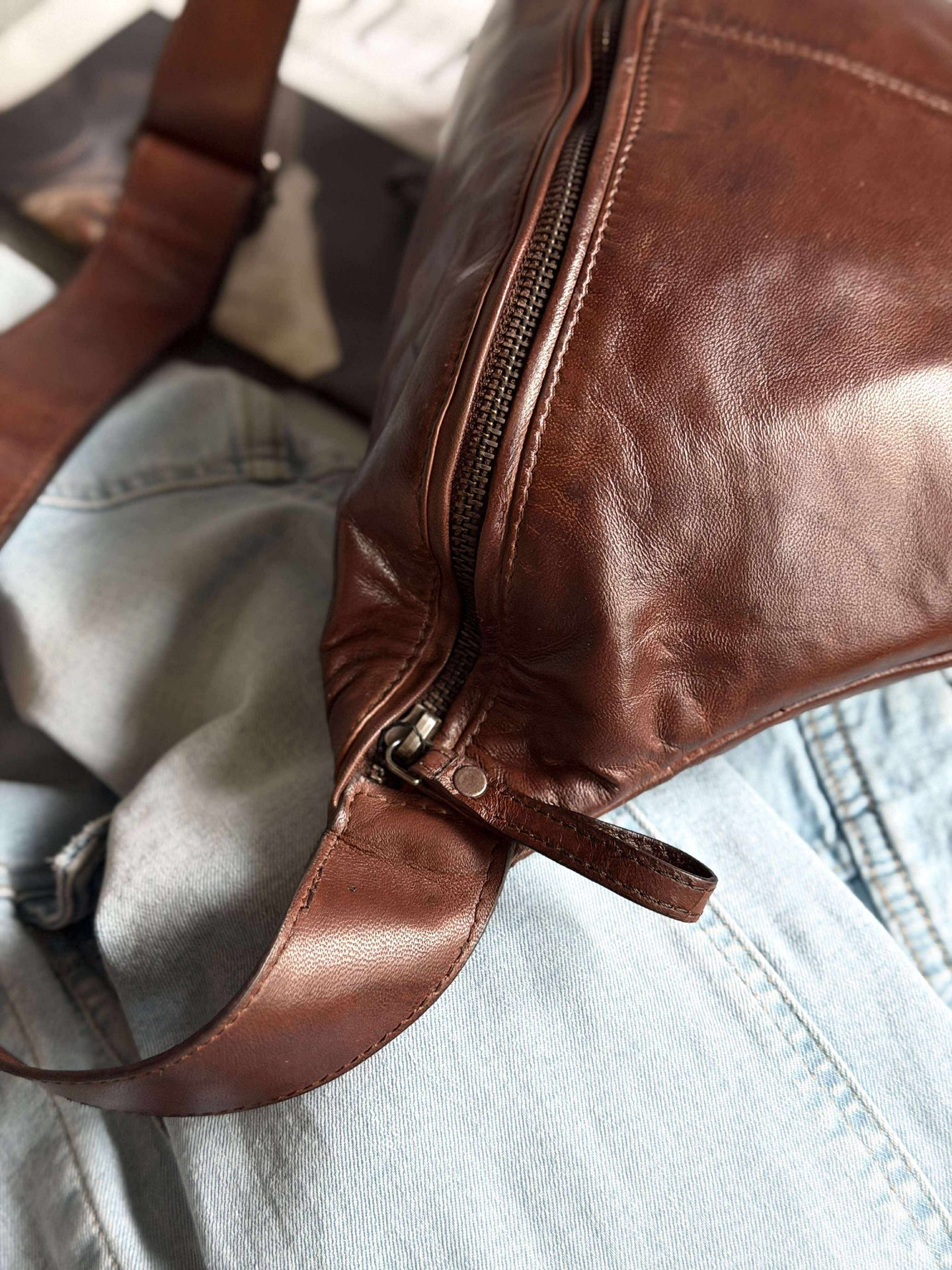 Midjeveske Olivia Mørk Cognac