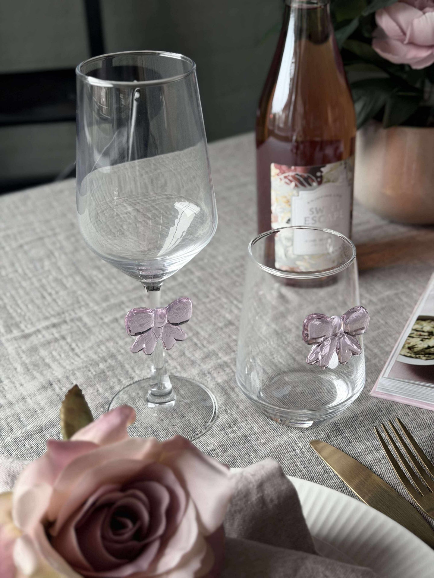 Glass med sløyfe