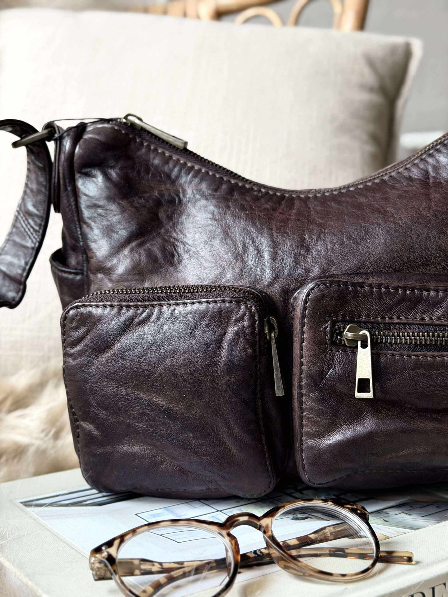 Skulderveske Sienna - Vinterbrun