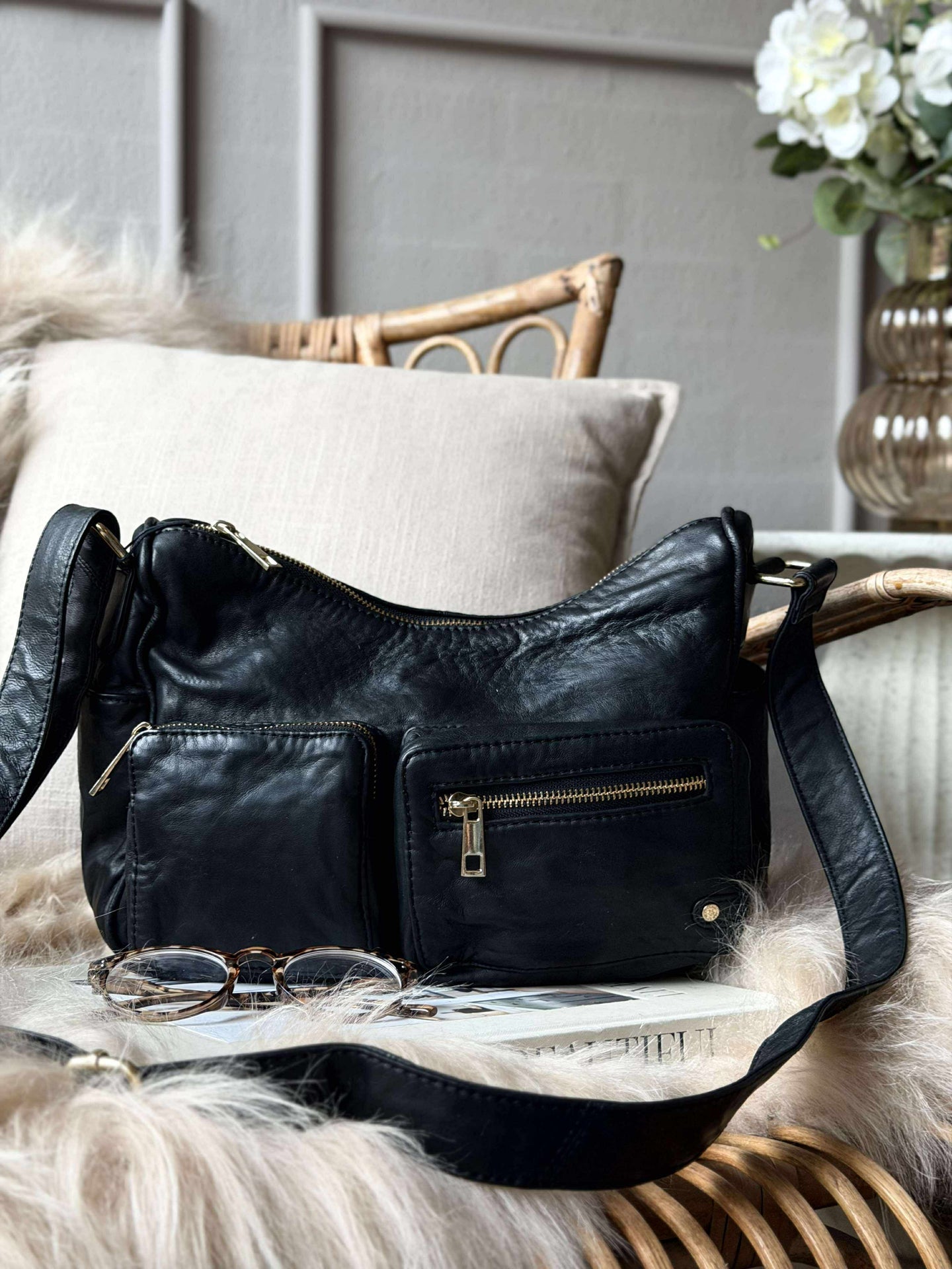 Skulderveske Sienna - Black gold