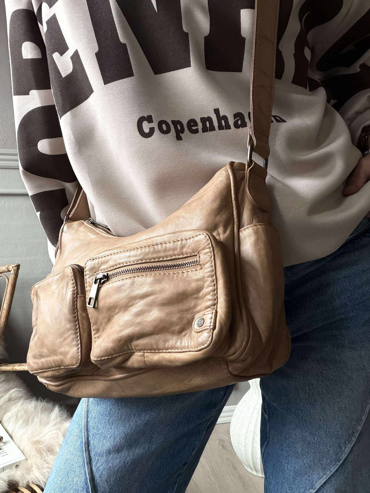 Skulderveske Sienna - Camel