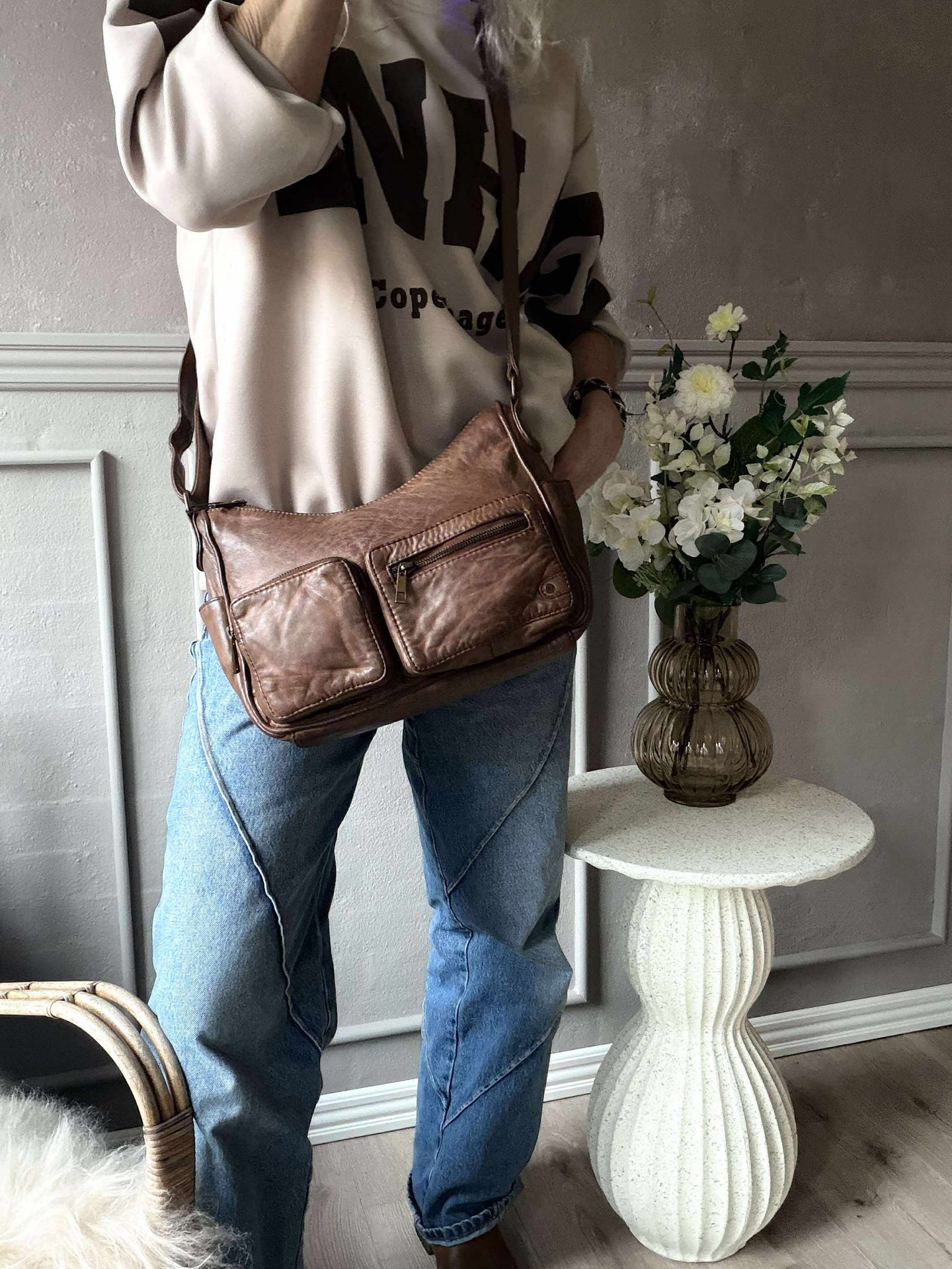 Skulderveske Sienna - Kastanje