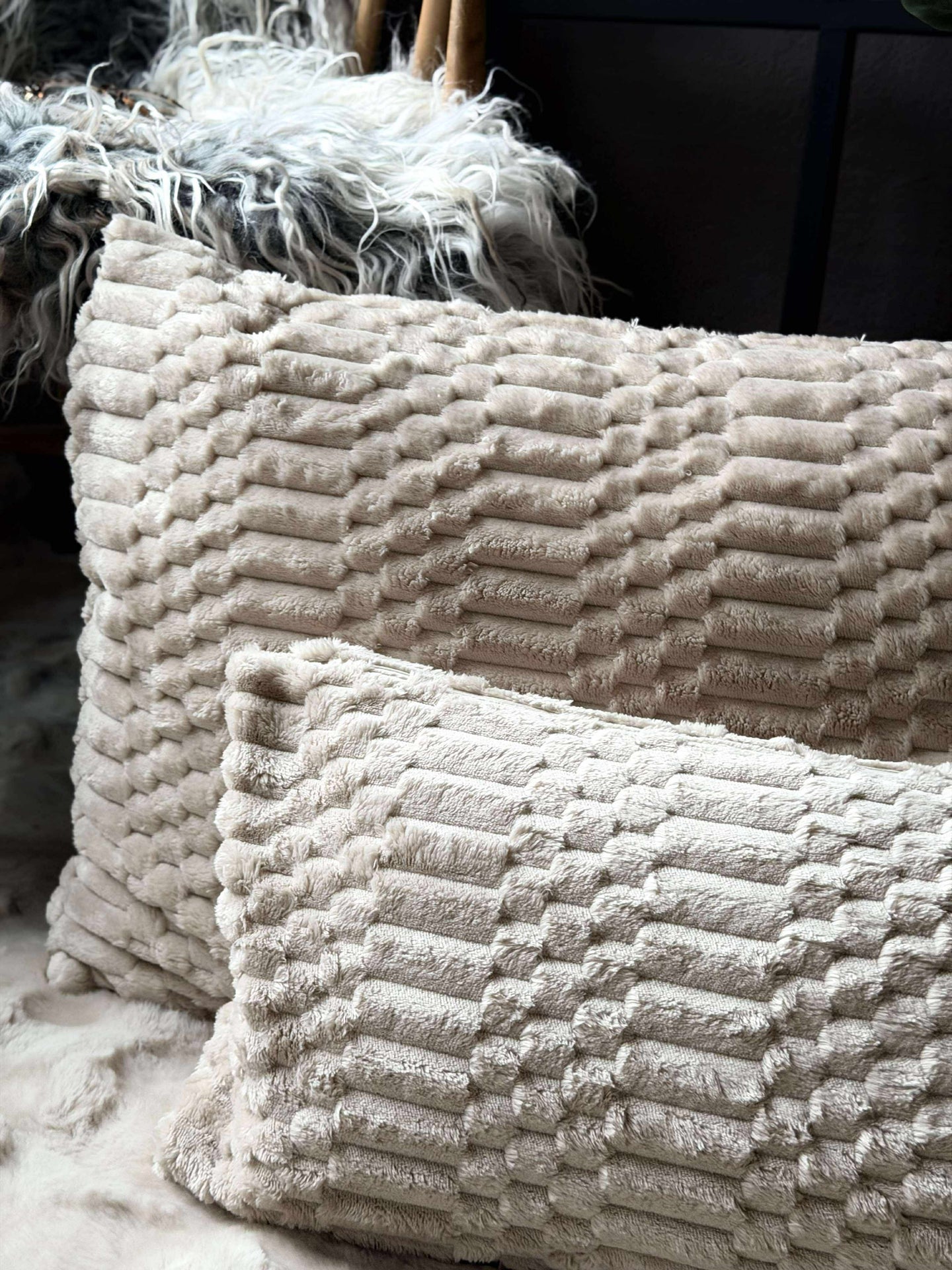 Pute med fyll - Sand