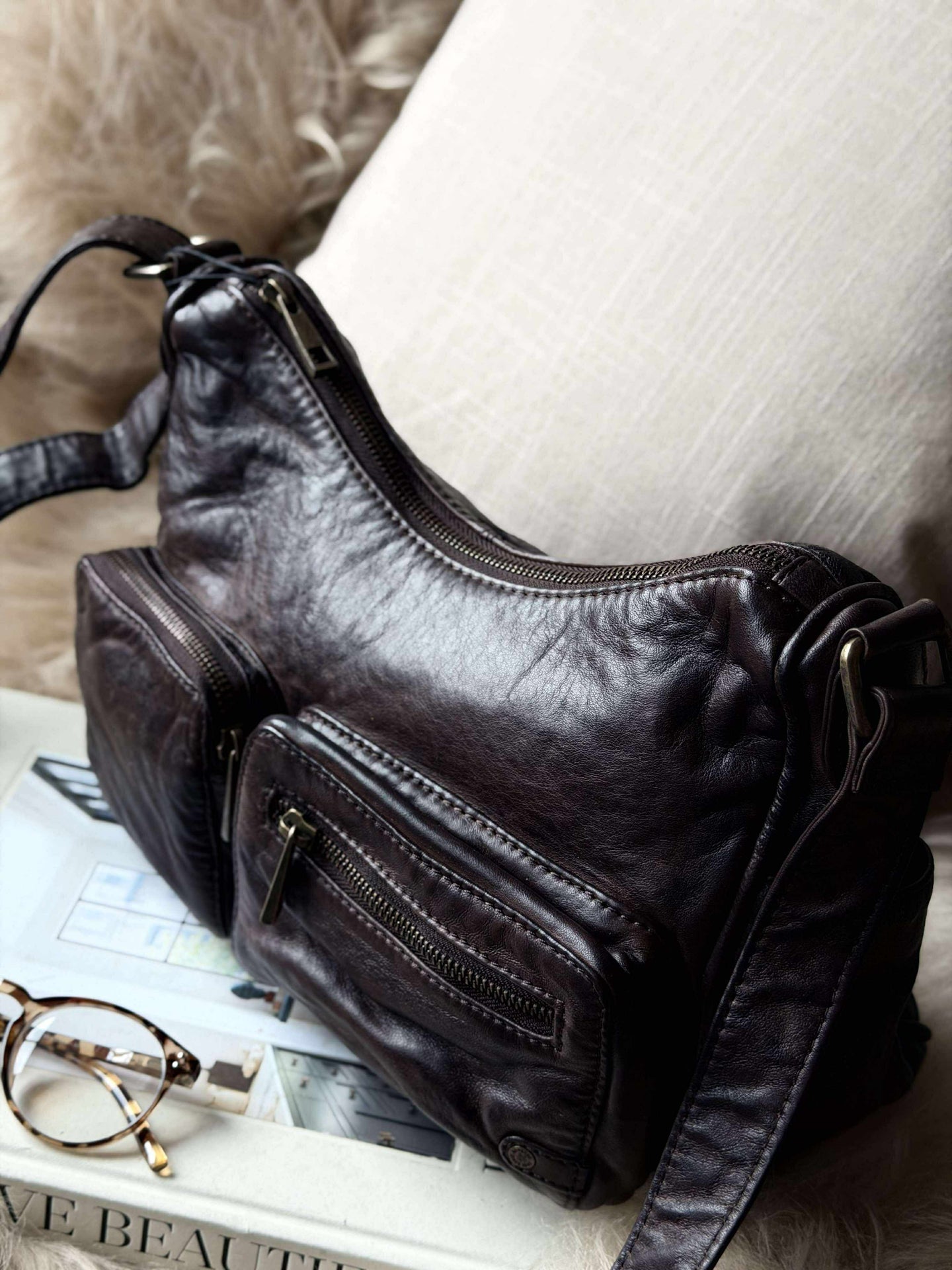 Skulderveske Sienna - Vinterbrun