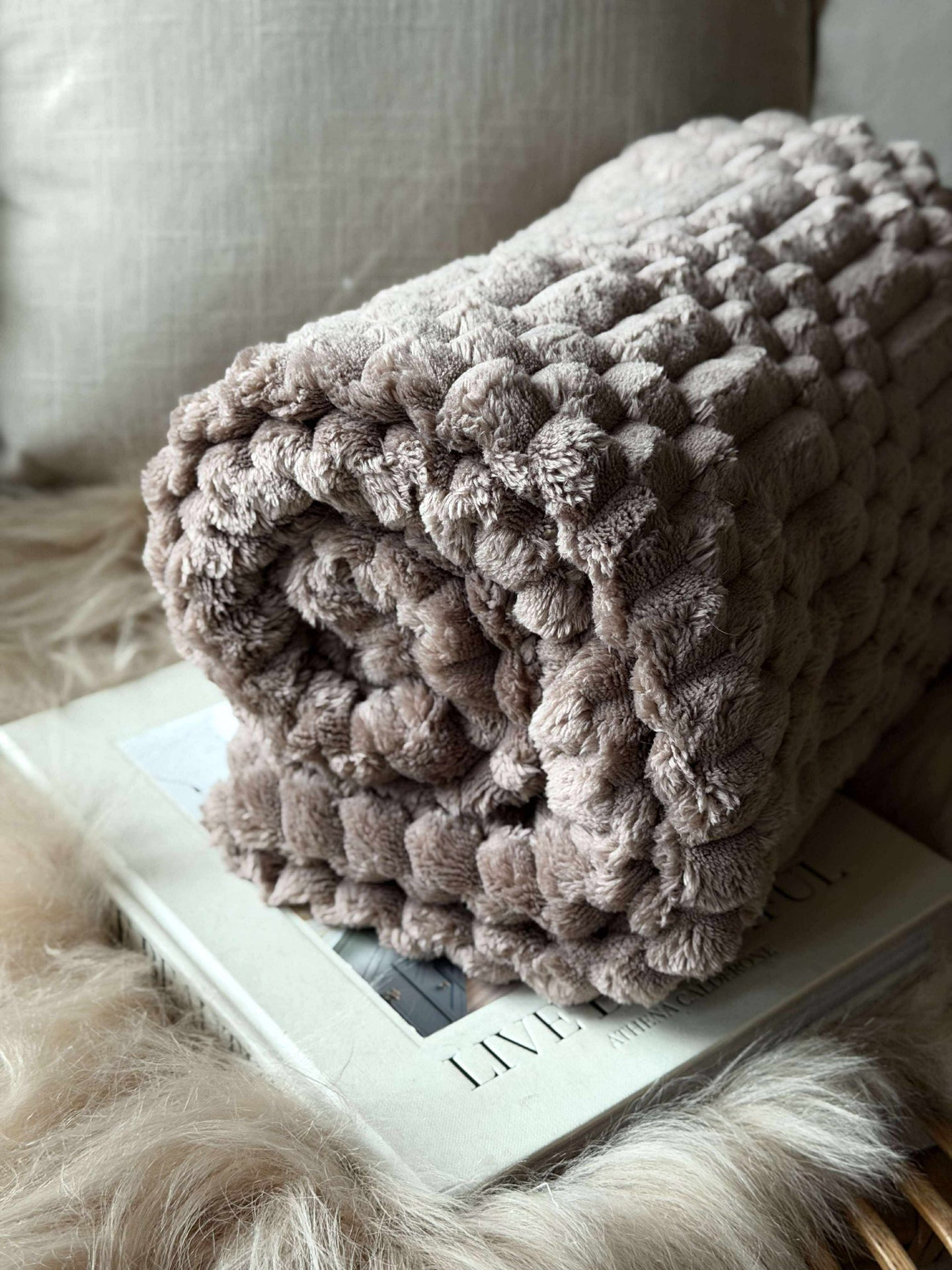 Plaid SUPER SOFT - Taupe