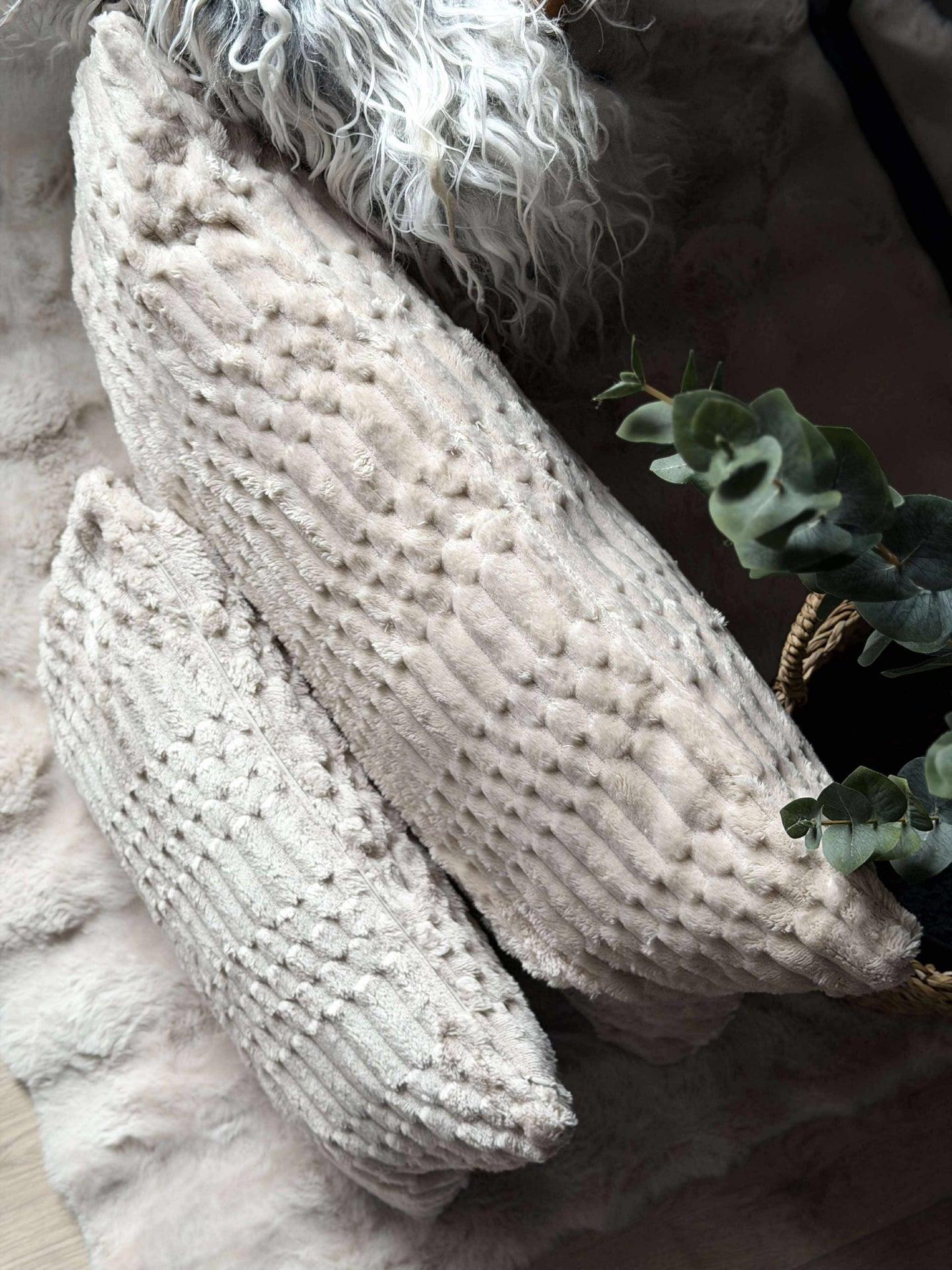 Pute med fyll - Sand