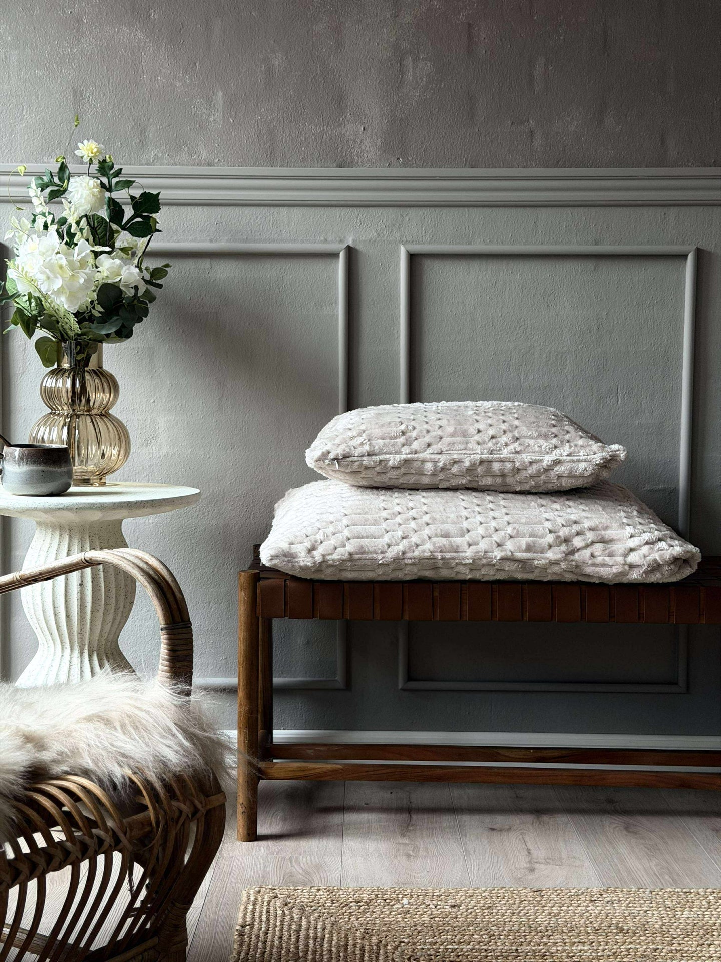 Pute med fyll - Sand