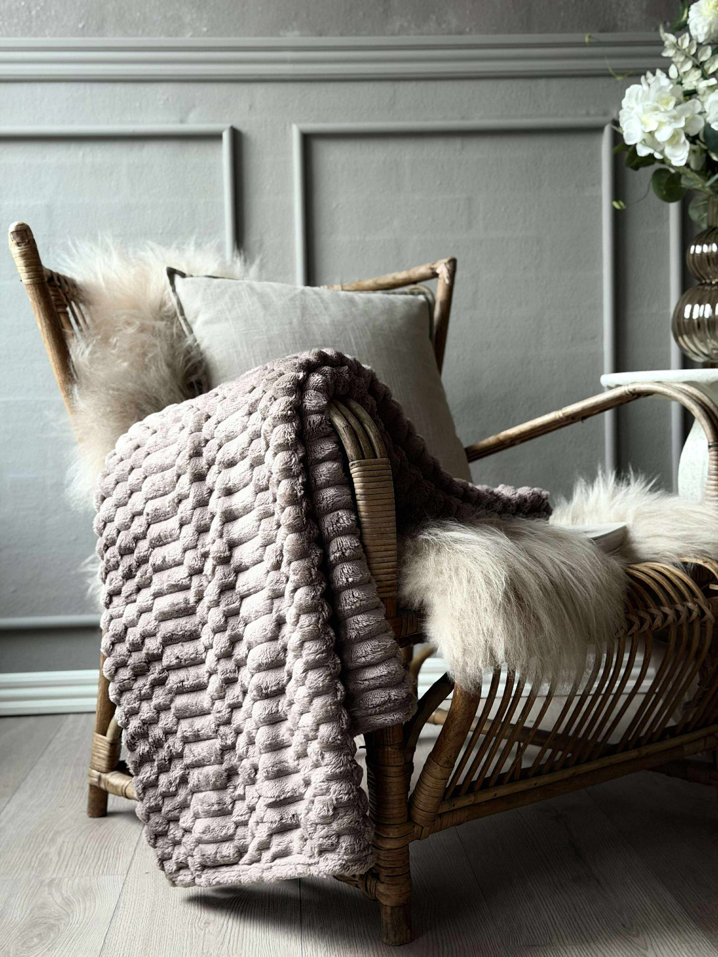 Plaid SUPER SOFT - Taupe