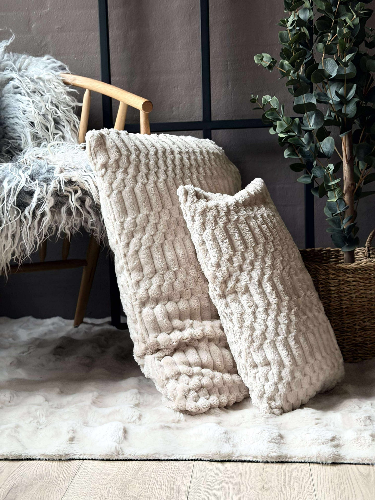 Pute med fyll - Sand