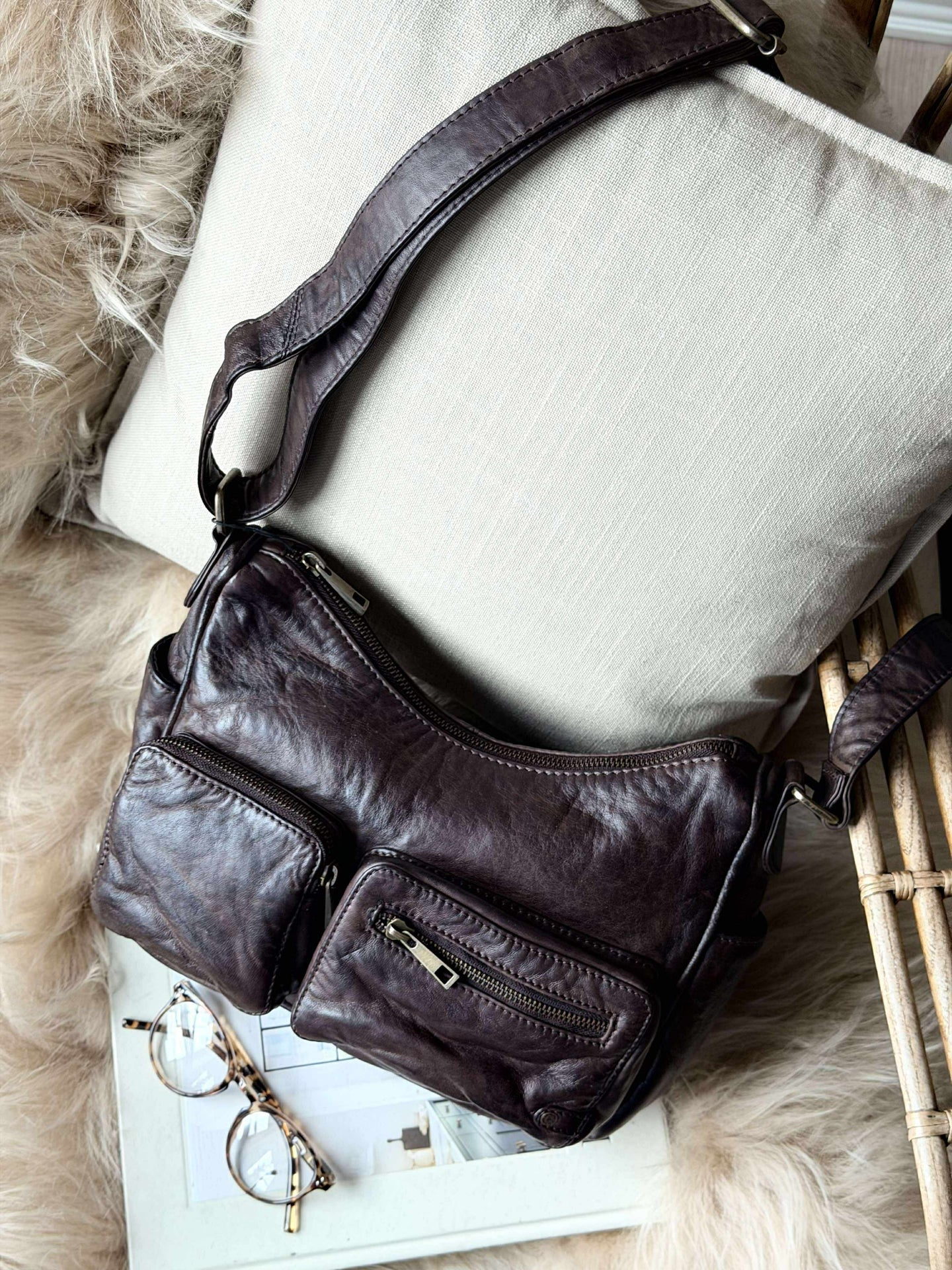 Skulderveske Sienna - Vinterbrun