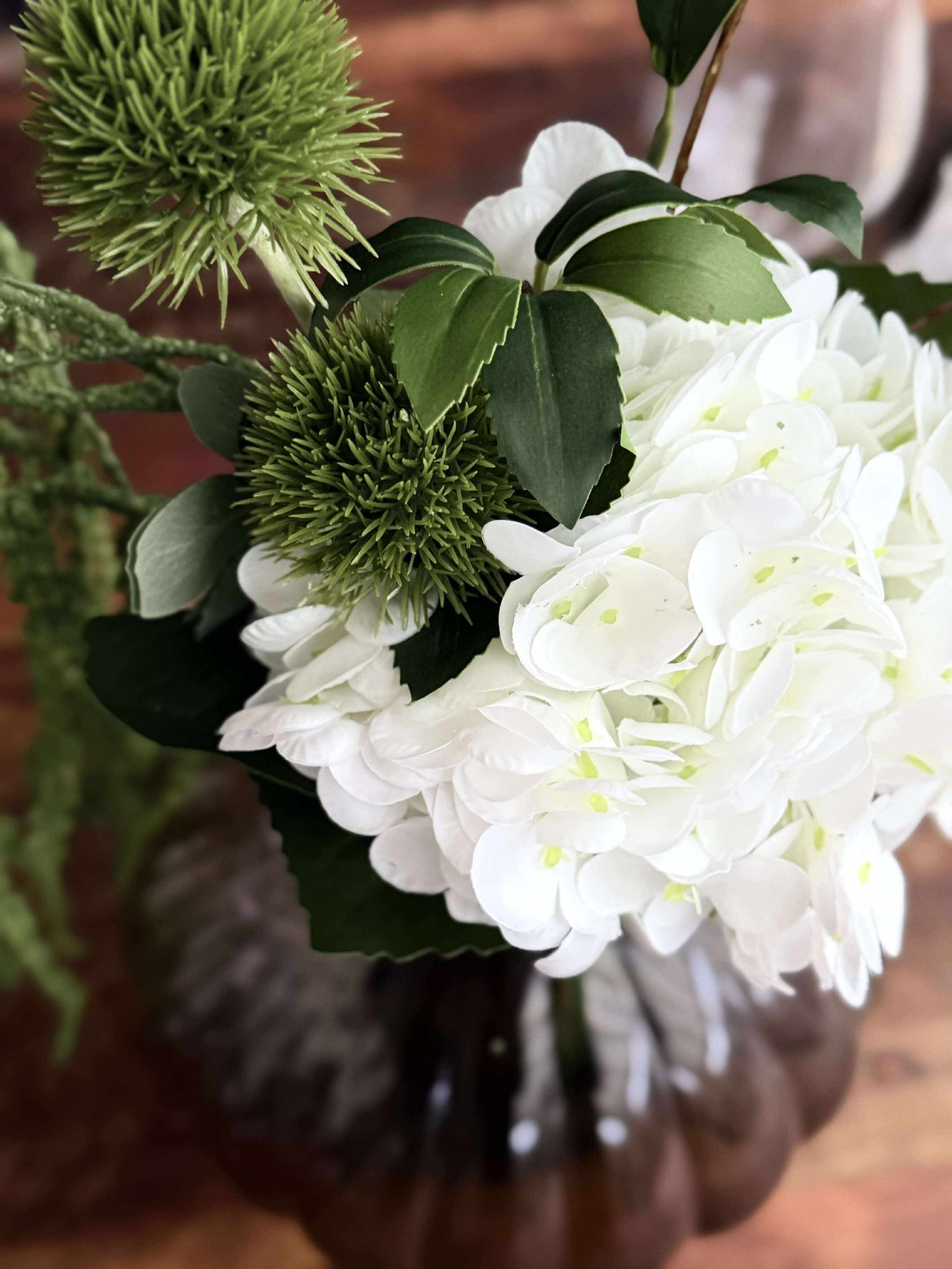 Bukett - Liten hvit hortensia / Lime