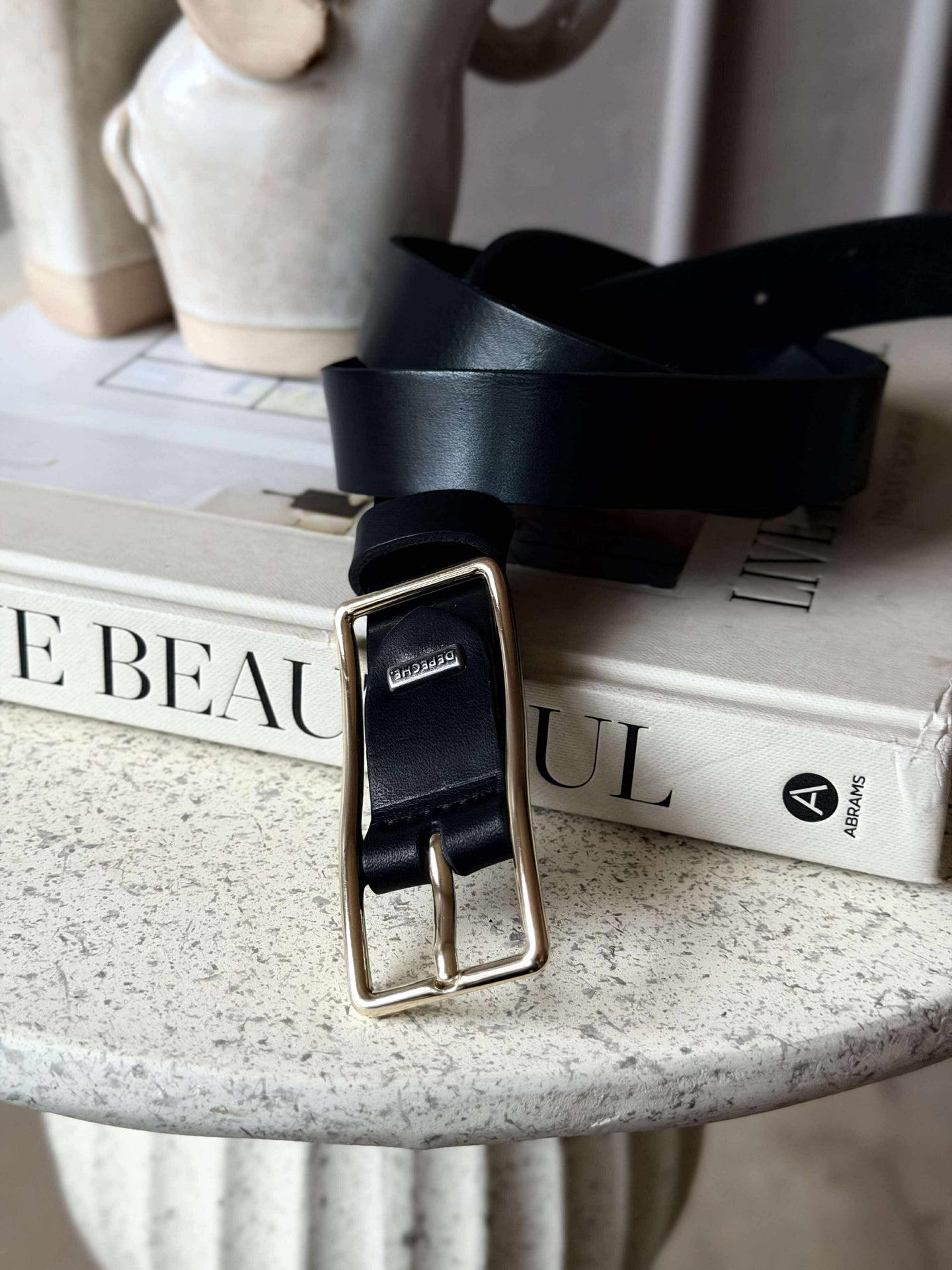 Jeansbelte - Black / gold