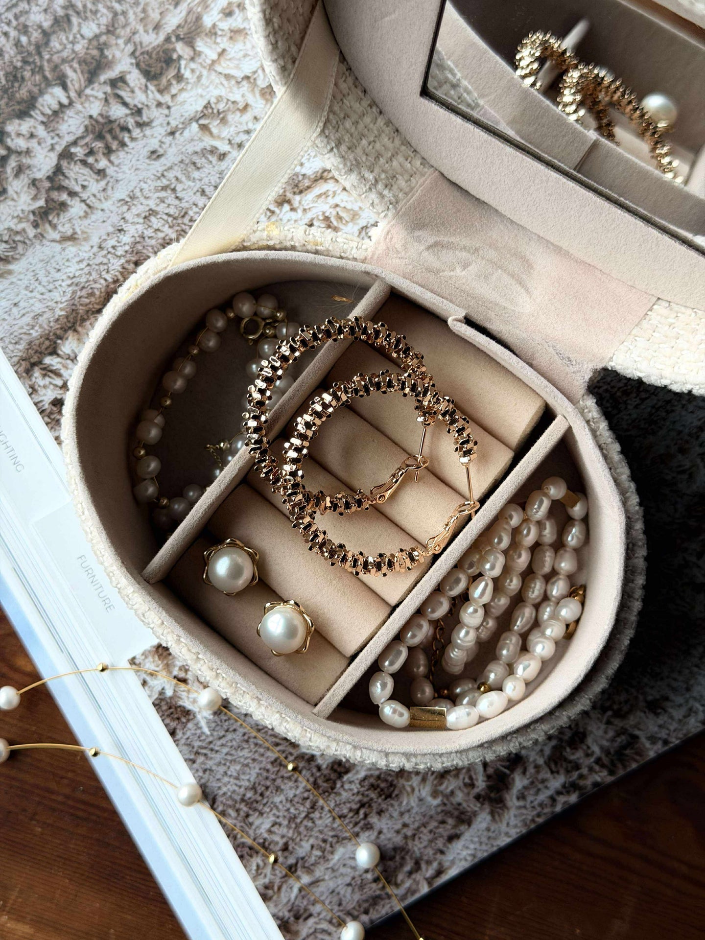 Øreringer INA Hoops Small - 18K forgylt