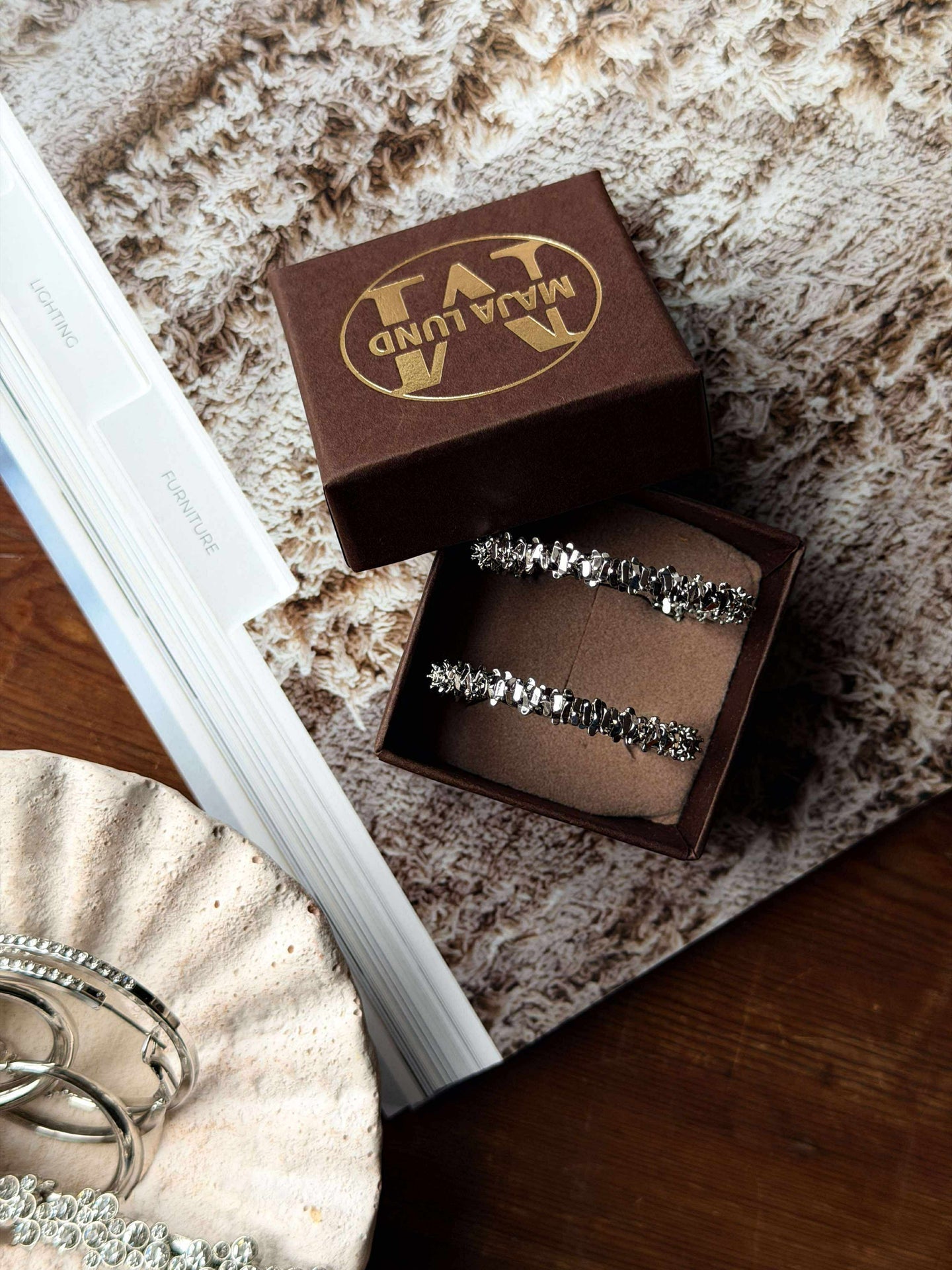 Øredobber INA Små - sølvbelagt