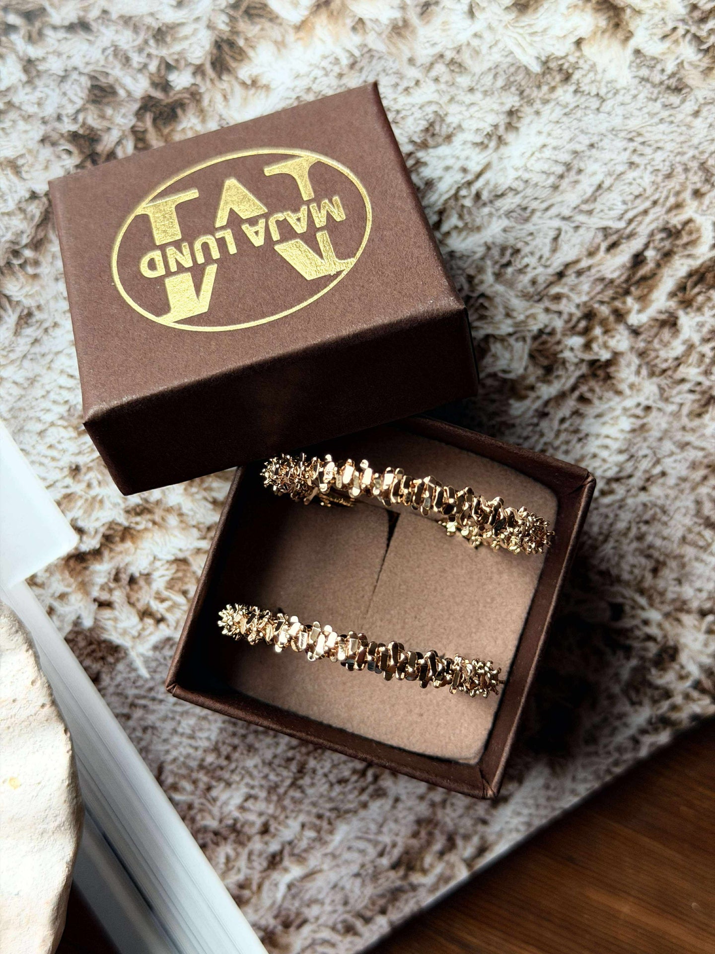 Øreringer INA Hoops Small - 18K forgylt