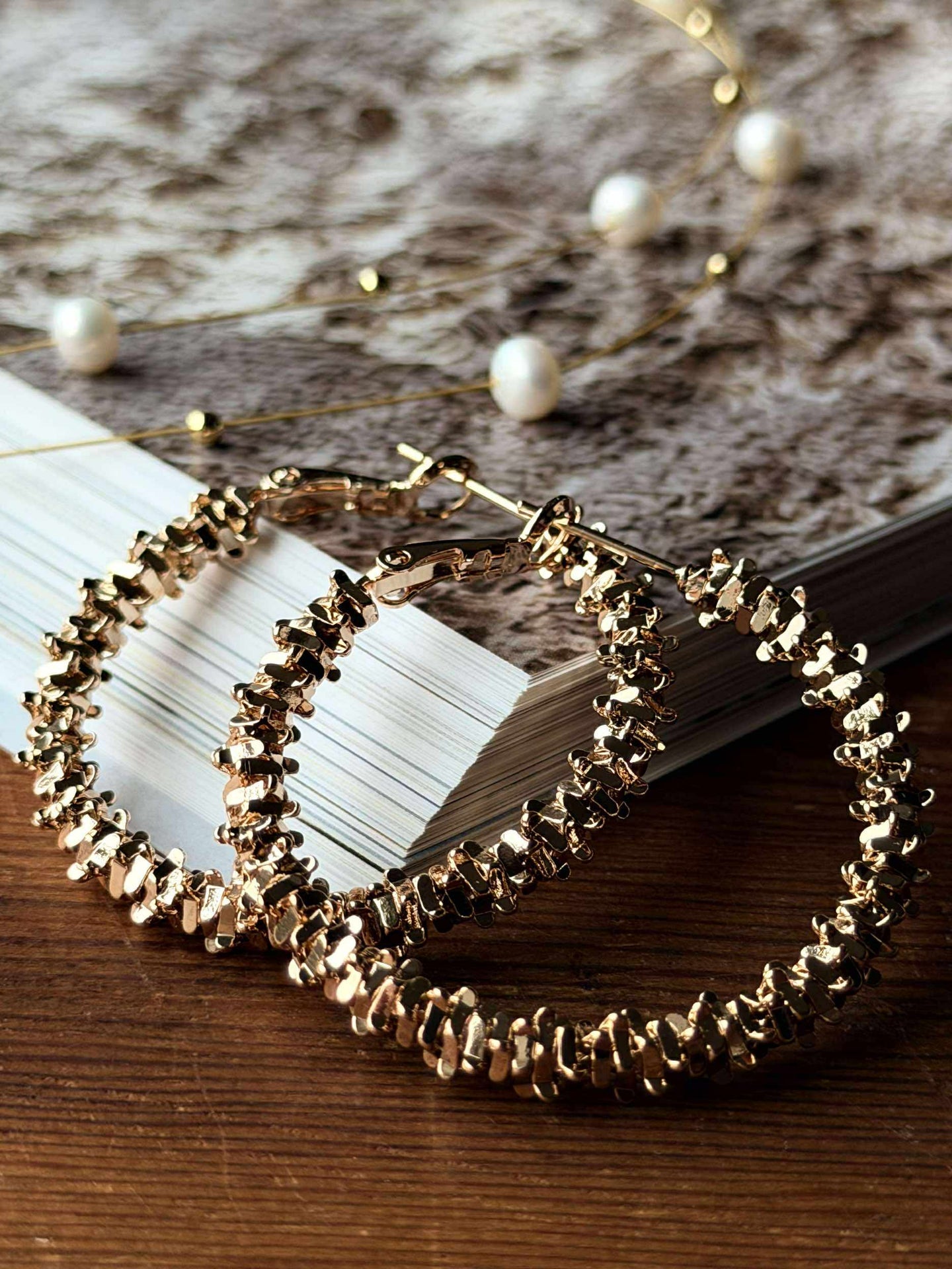 Øreringer INA Hoops Small - 18K forgylt