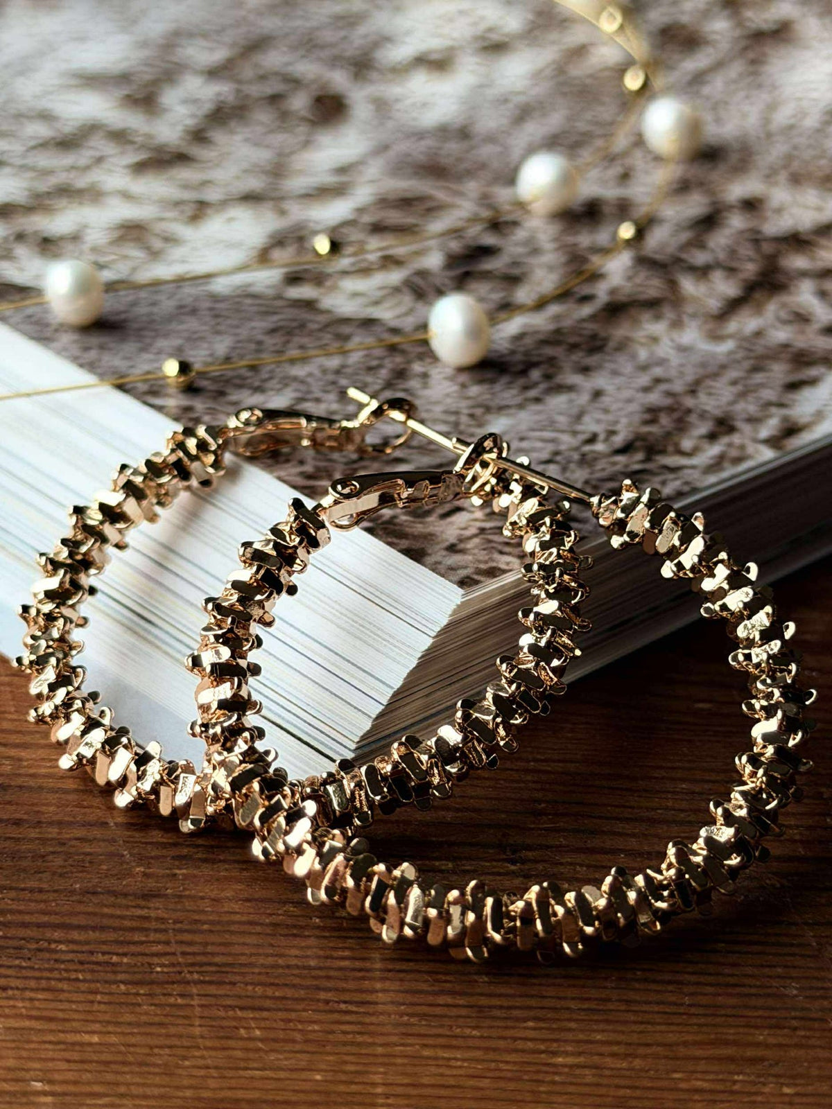 Øreringer INA Hoops Small - 18K forgylt